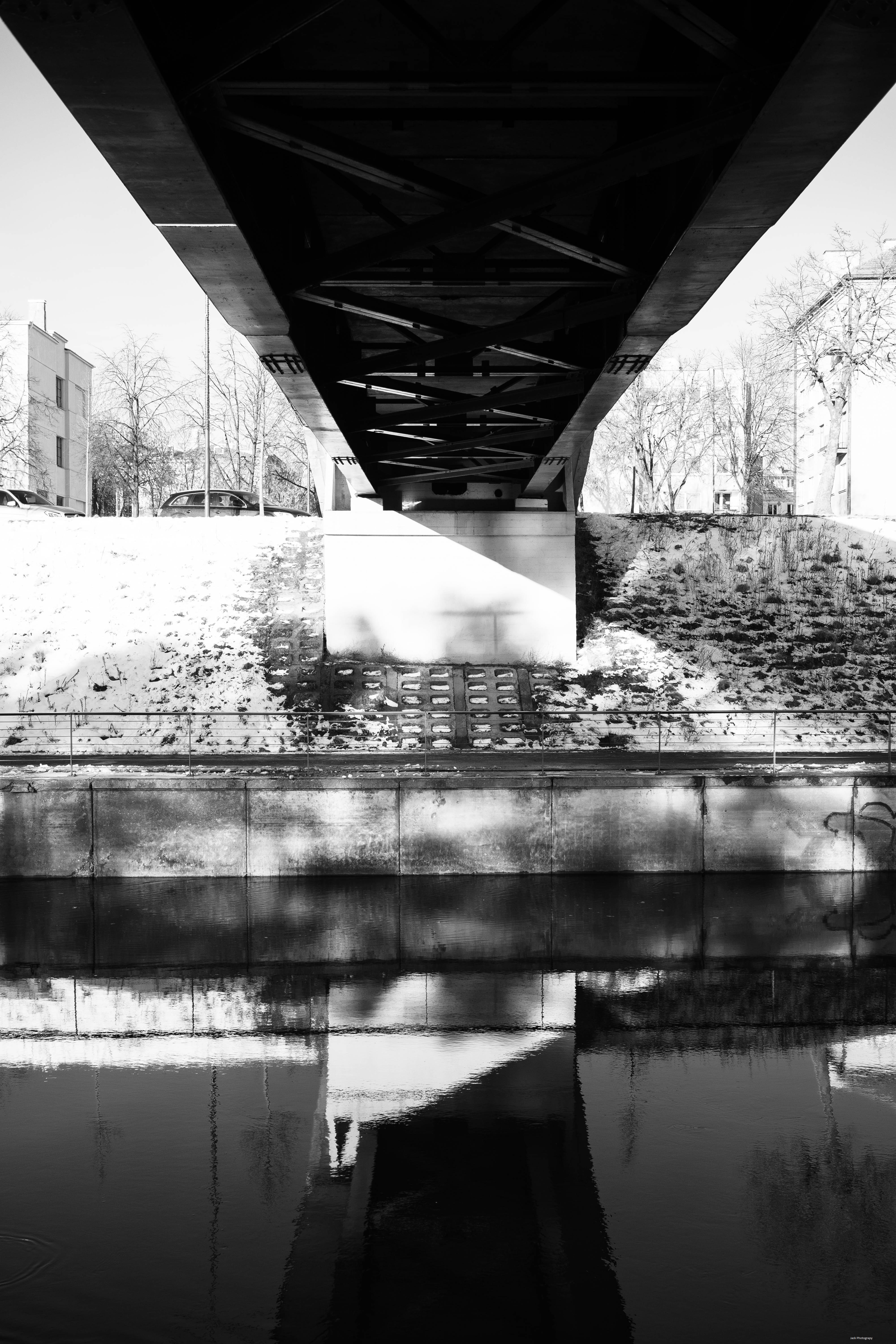 Bridge Water Lithuania Monochrome 4000x6000