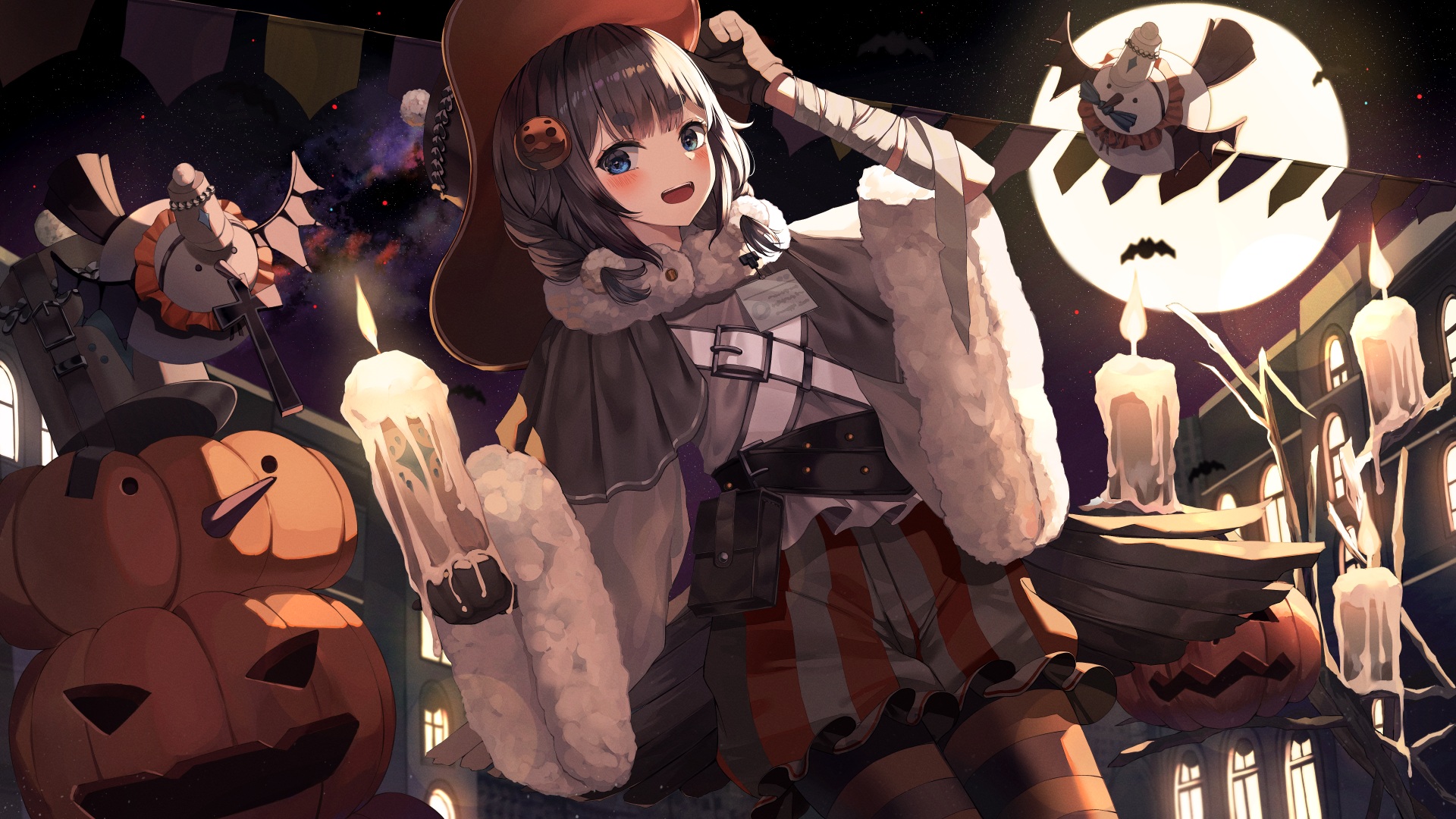Anime Anime Girls Ruda Artist Artwork Alchemy Stars Halloween 1920x1080