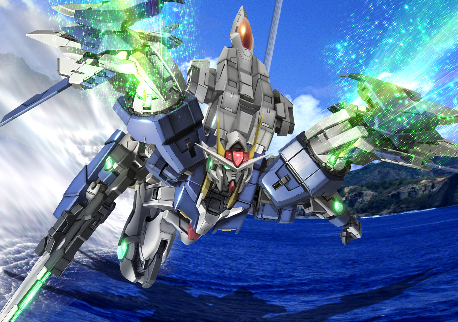 Anime Gundam Mech Super Robot Wars Mobile Suit Gundam 00 00 Raiser Artwork Digital Art Fan Art 1512x1065