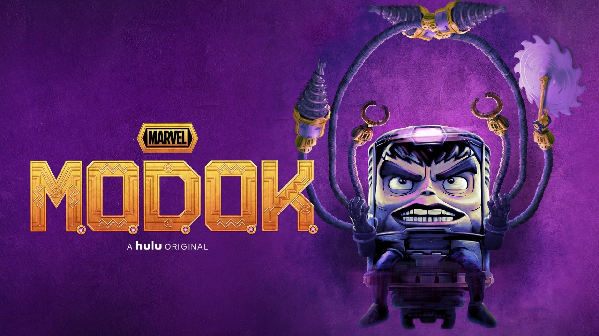 Modok Comic Hulu TV Series Marvel TV Purple Background 1920x1080