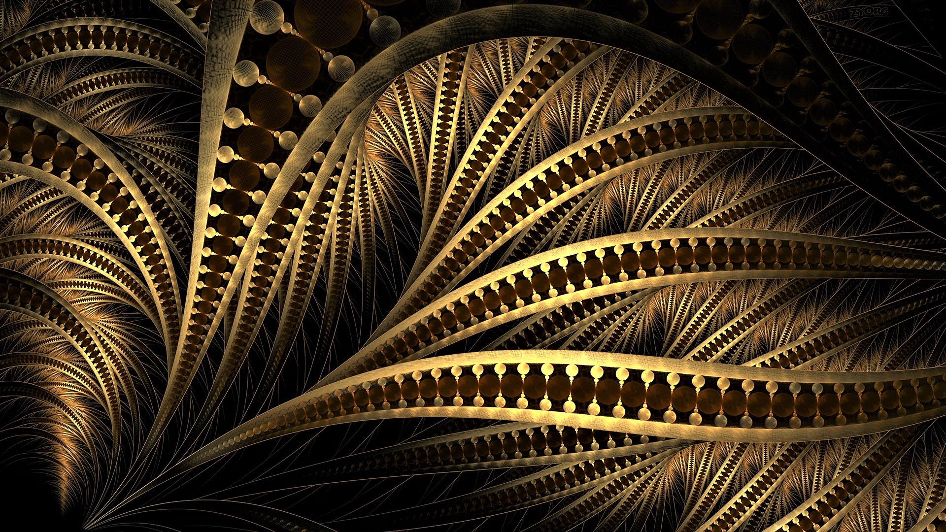 Abstract Brown Fractal 1920x1080