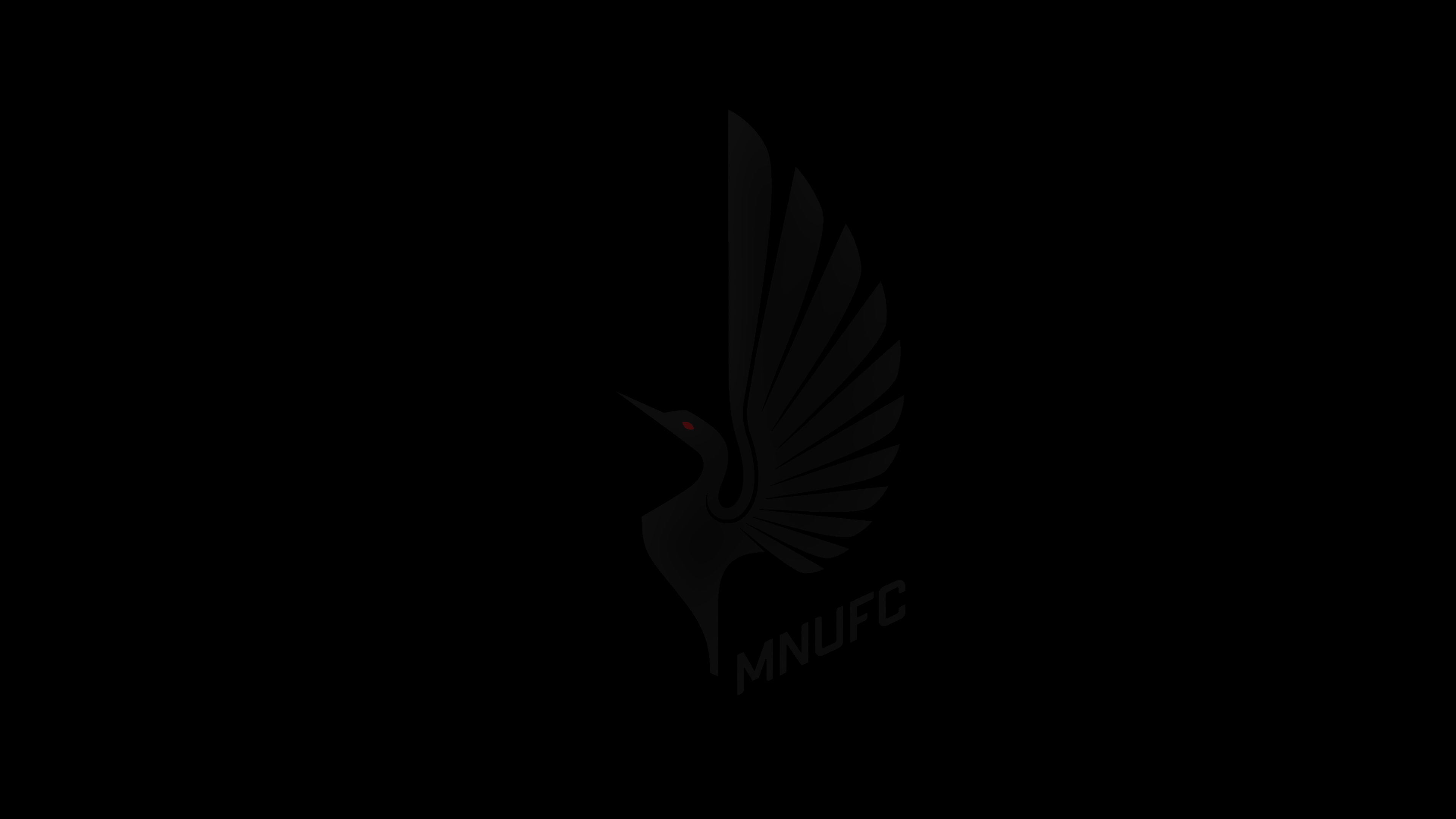Mnufc Black Minimalism Loon Minnesota United Simple Background Black Background 3840x2160