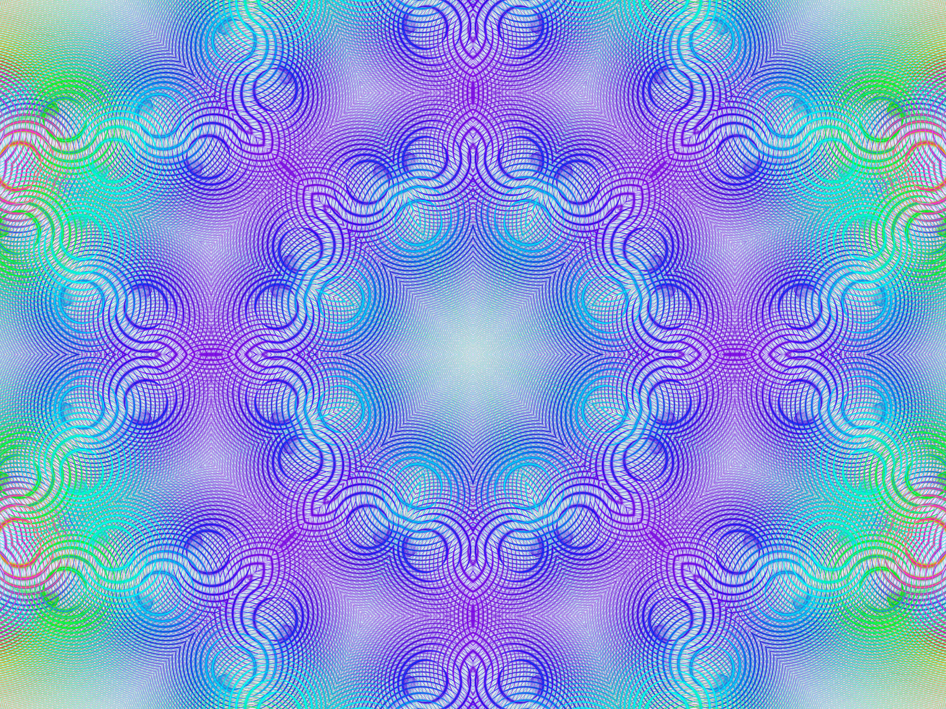 Colors Kaleidoscope Pattern Optical Gradient Generative 1920x1440