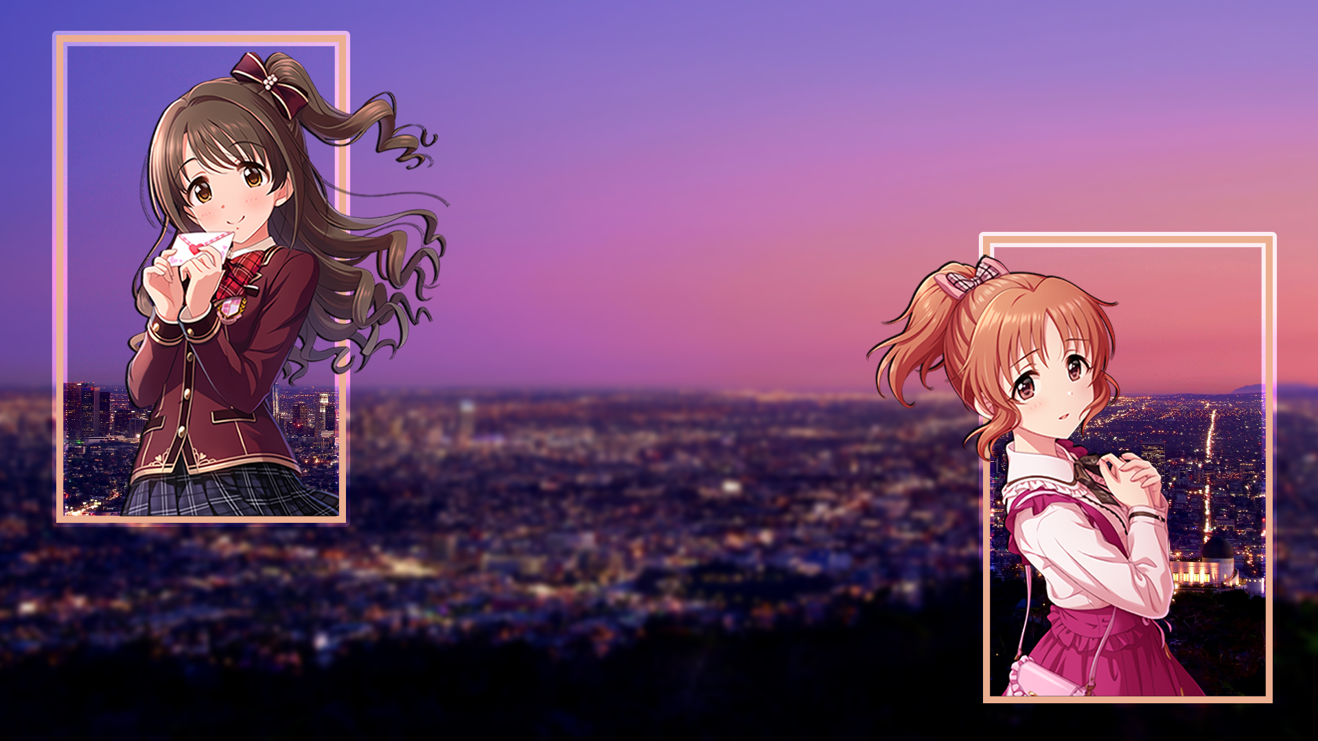 THE IDOLM STER Cinderella Girls Uzuki Shimamura Anime Girls Los Angeles Picture In Picture 1920x1080