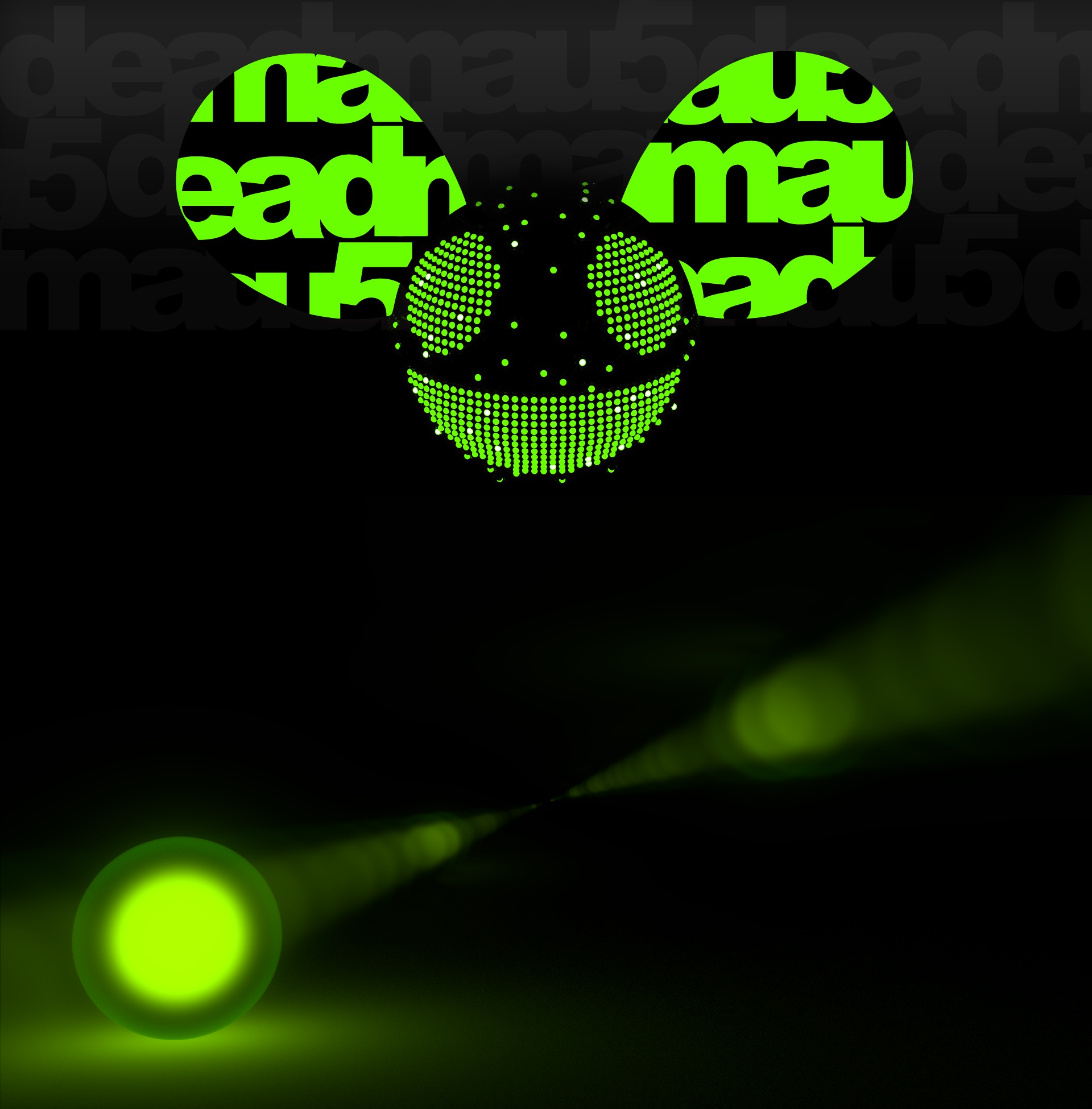 Digital Art Neon Electronic Music Deadmau5 1920x1950