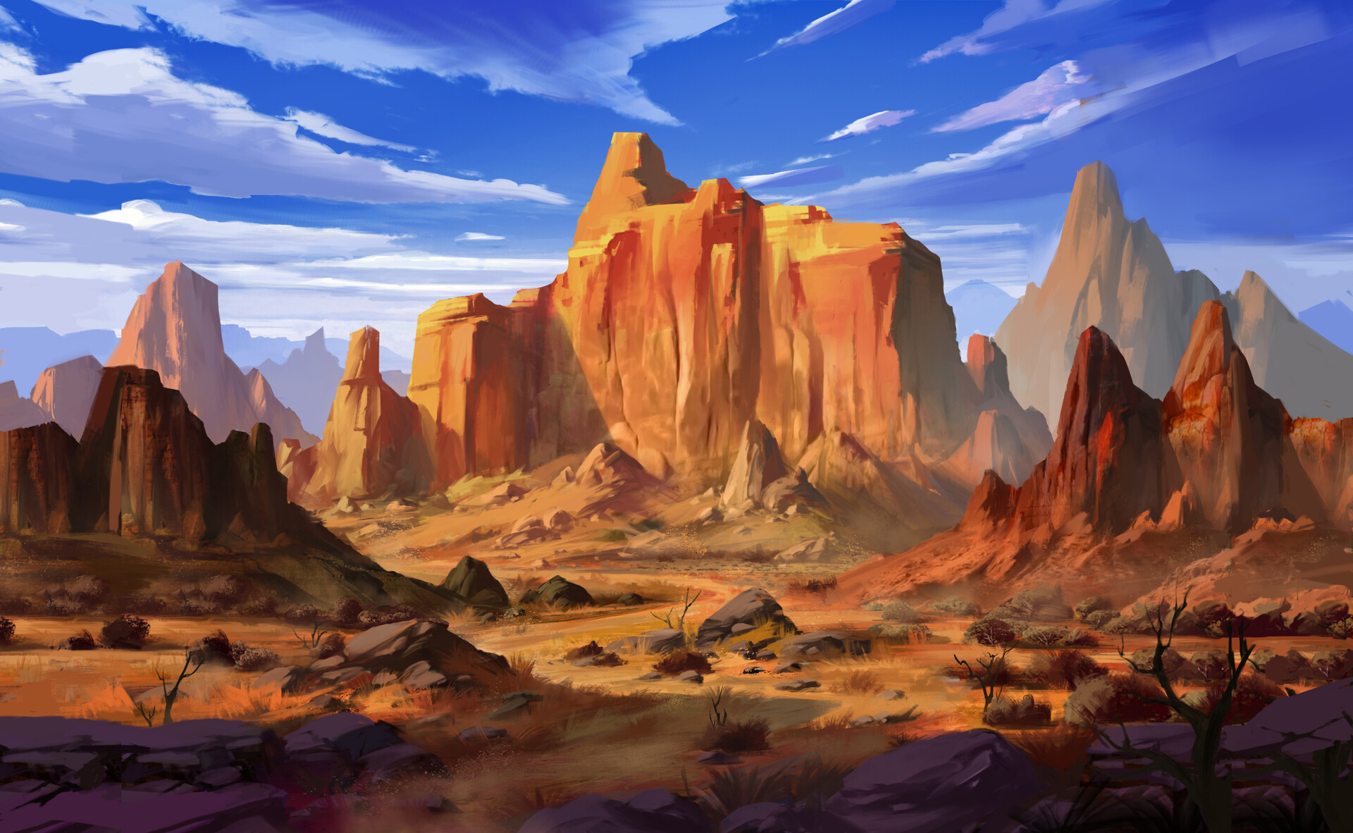 Artwork Nature Landscape High Noon 1920x1182