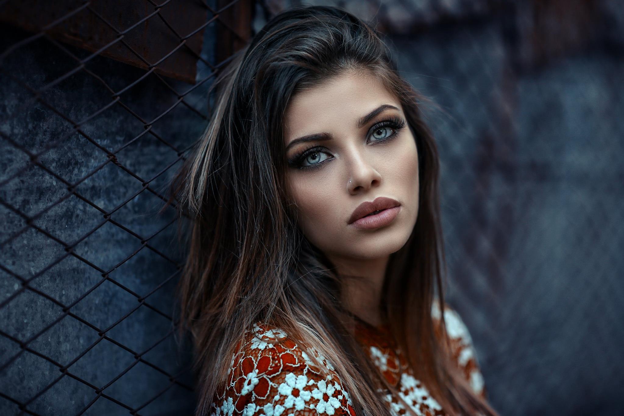 Blue Eyes Face Girl Makeup Margherita Sicignano Portrait 2048x1365