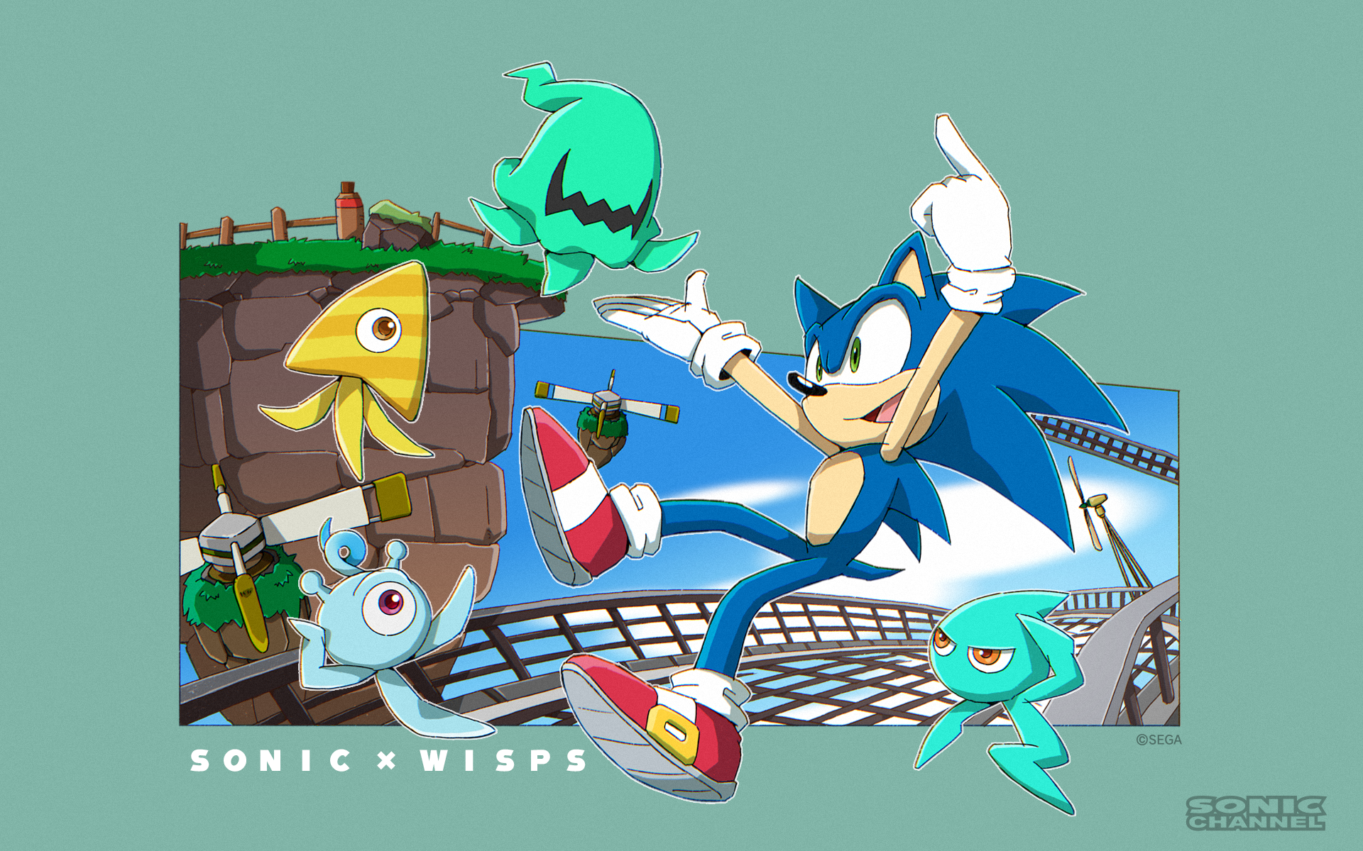 Sonic Sonic The Hedgehog Wisp Sonic Colors Sega Video Game Art Comic Art September PC Gaming 1920x1200