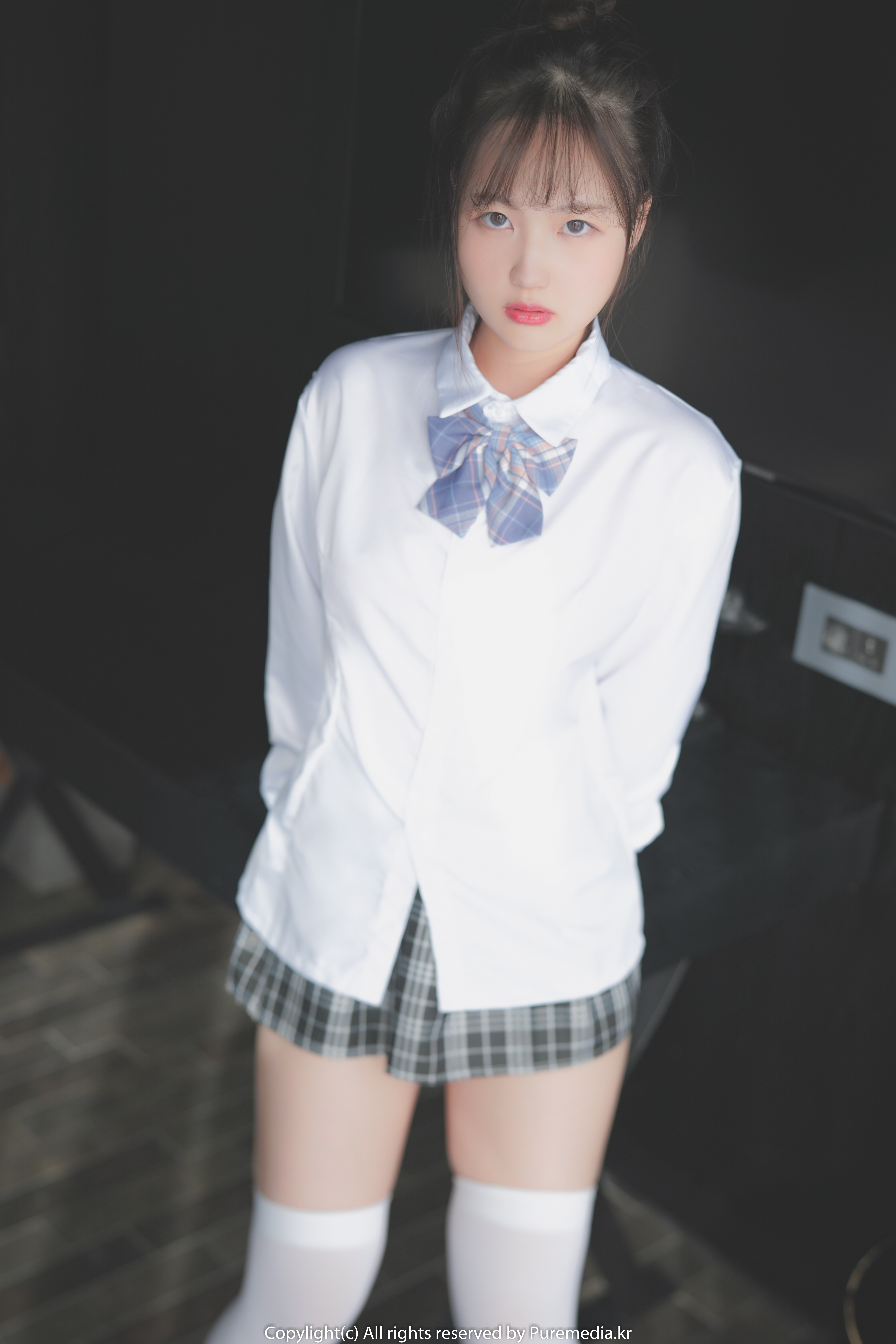 Asian Korean Korean Women School Uniform Black Hair 5041x7557