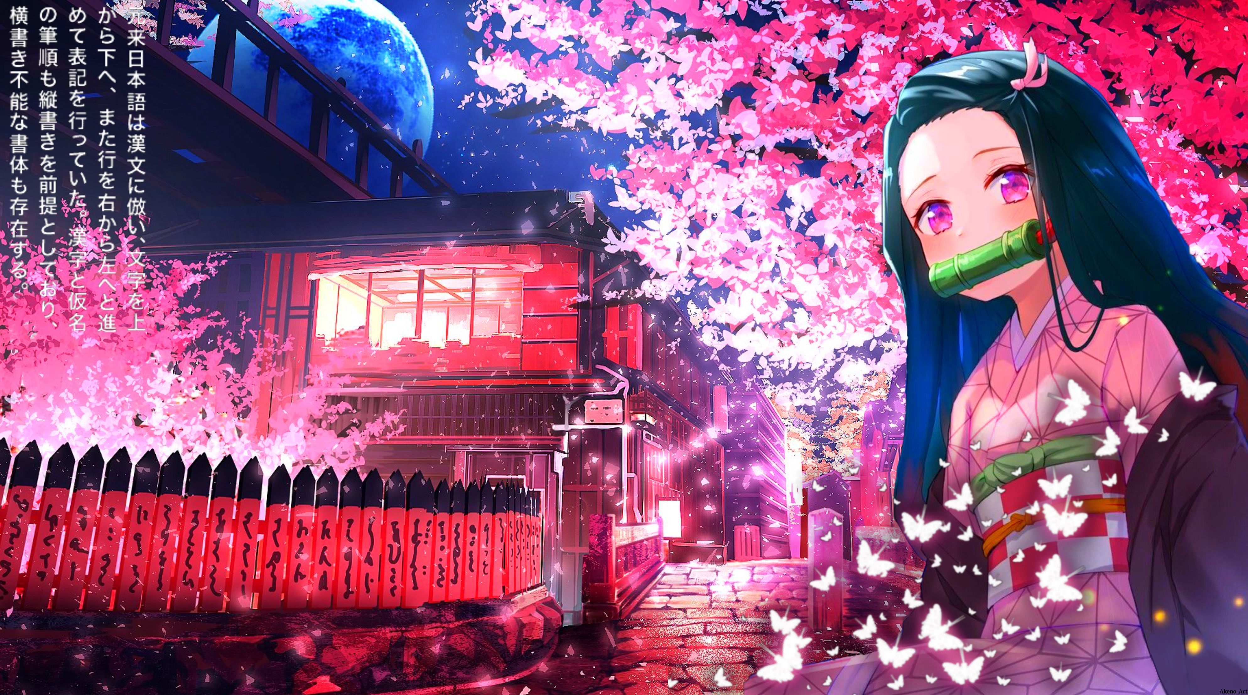 AKENO ART Anime Girls Picture In Picture 3975x2215