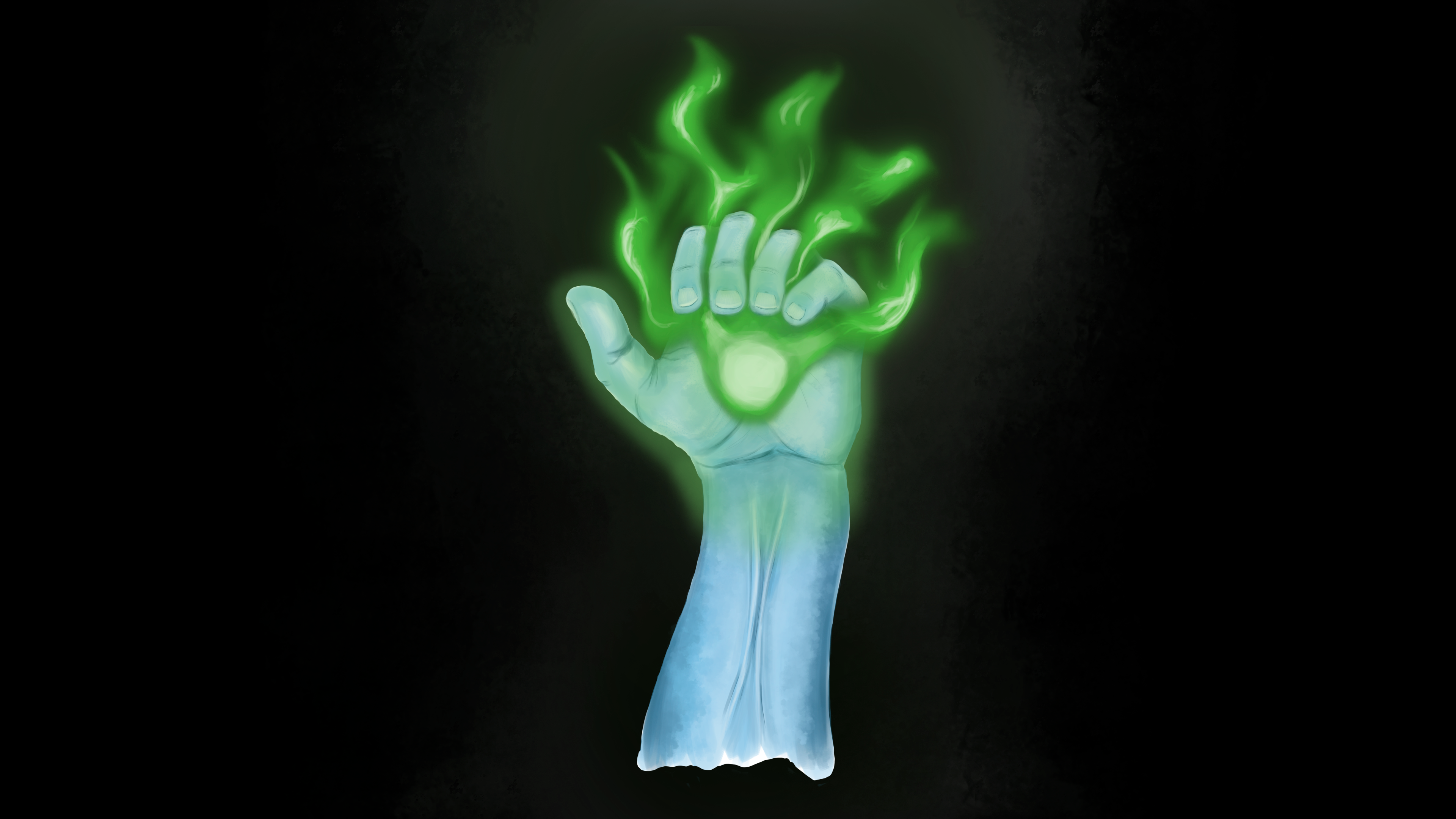 Hand Gesture Flame Painter Fantasy Men 3840x2160