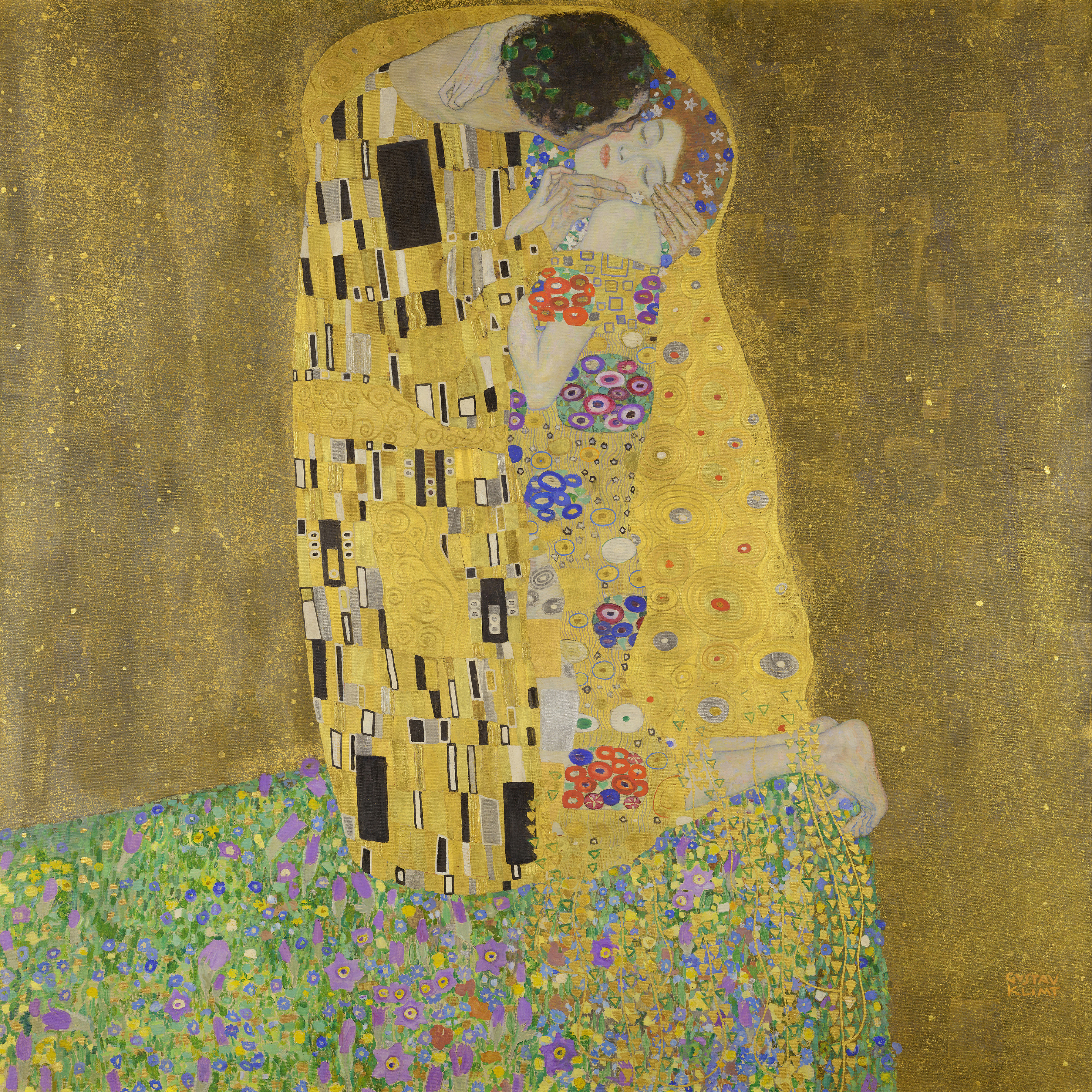 Artwork Gustav Klimt Oil Painting Oil On Canvas Modern Lovers Symbolism Point Of View 3600x3600
