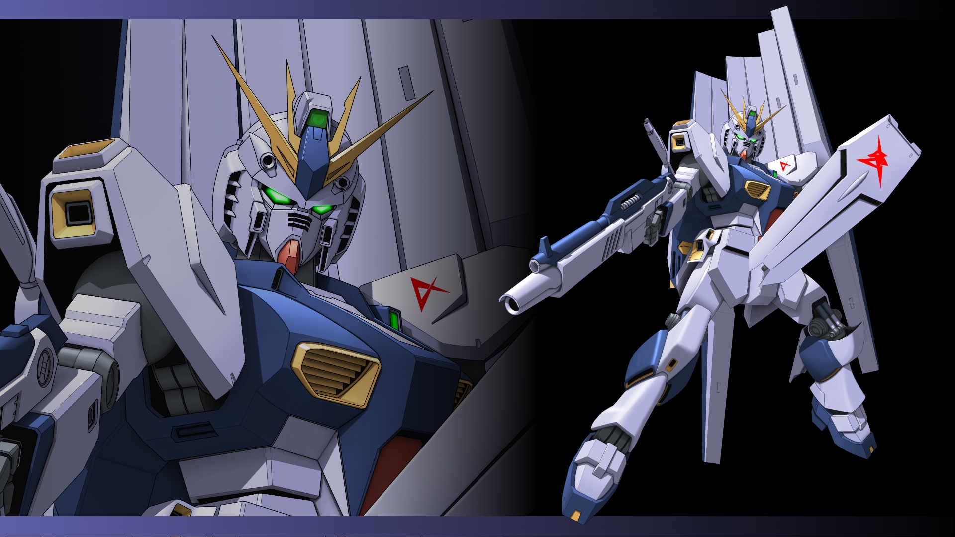 Anime Mech Gundam Super Robot Wars Mobile Suit Gundam Chars Counterattack Rx 93 V Gundam Nu Gundam A 1920x1080
