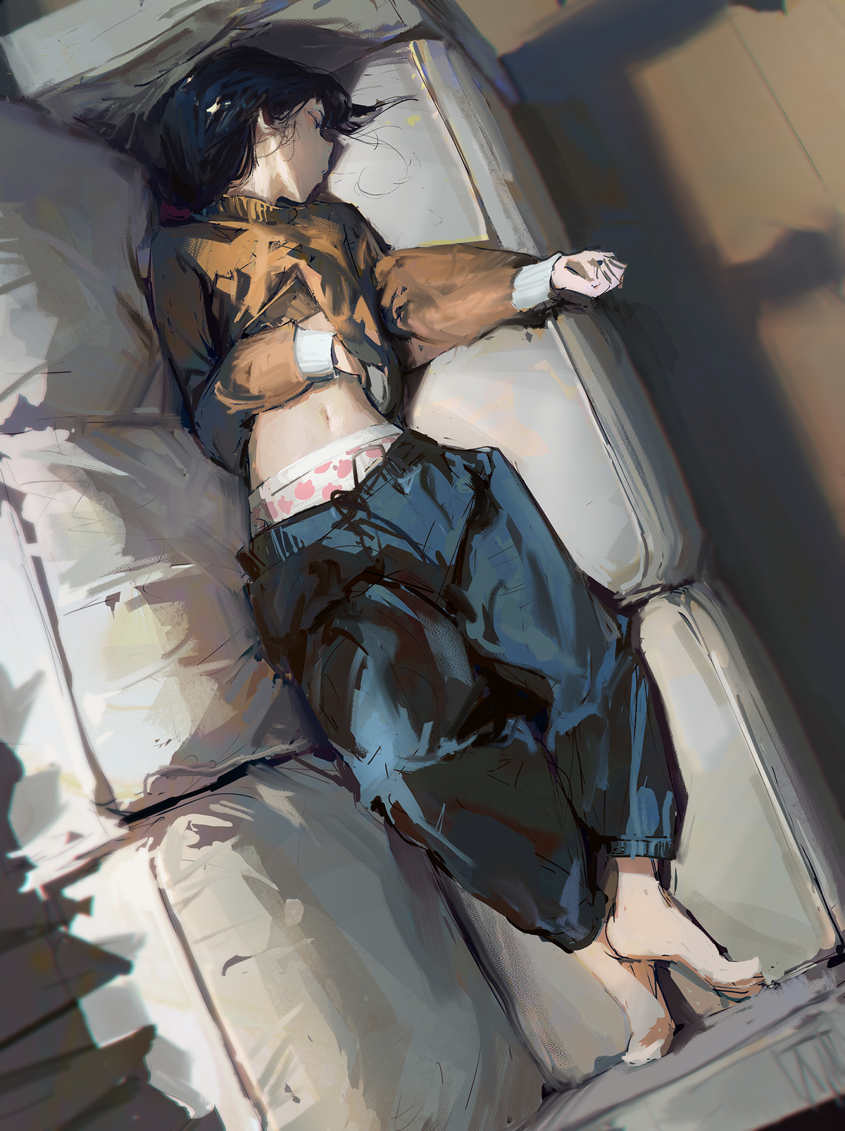 Fantasy Girl In Sofa Artwork Sleeping 1200x1606