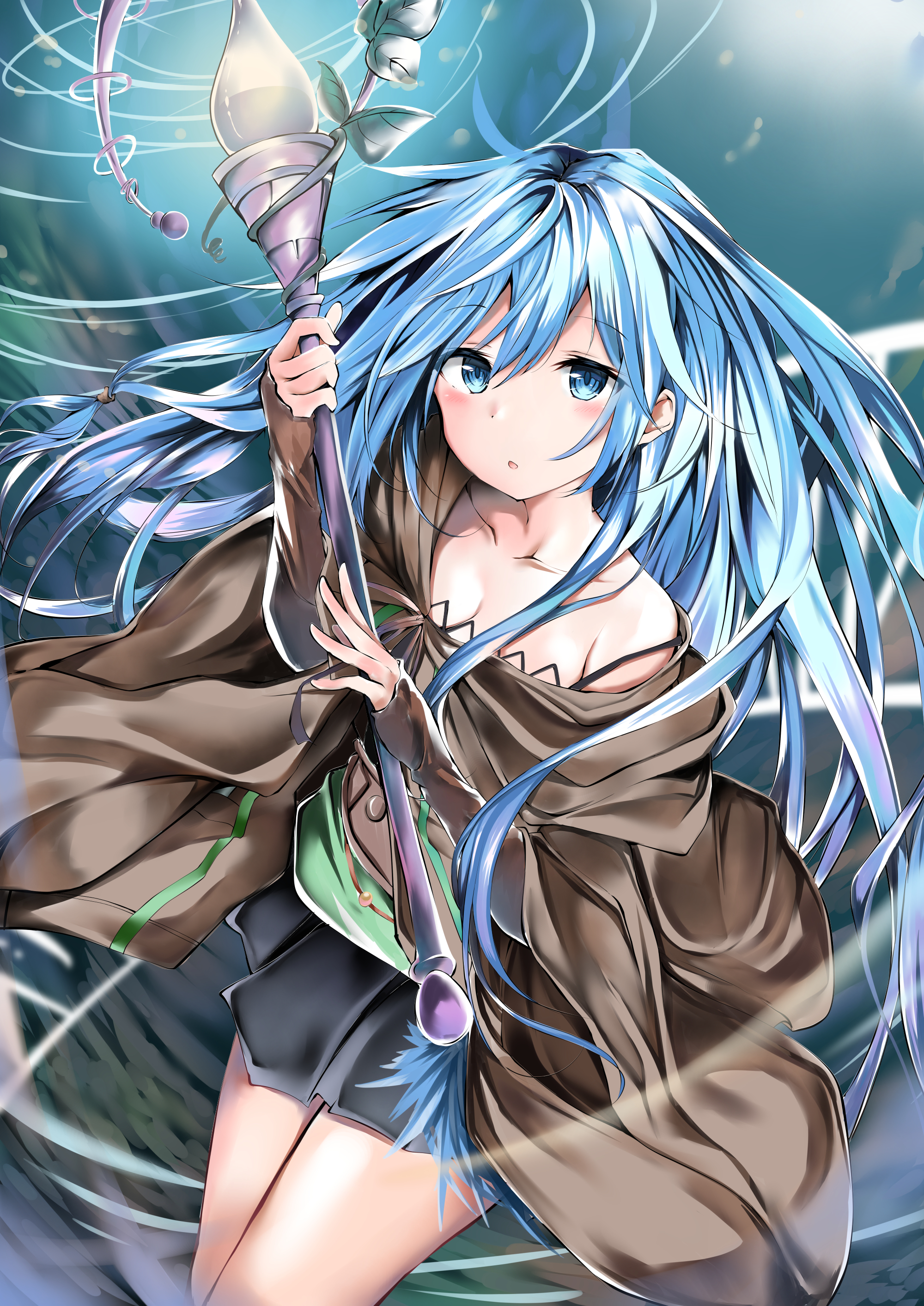 Anime Anime Girls Yu Gi Oh Eria The Water Charmer Long Hair Blue Hair  Artwork Digital Art Fan Art Wallpaper - Resolution:2000x2827 - ID:1278588 -  