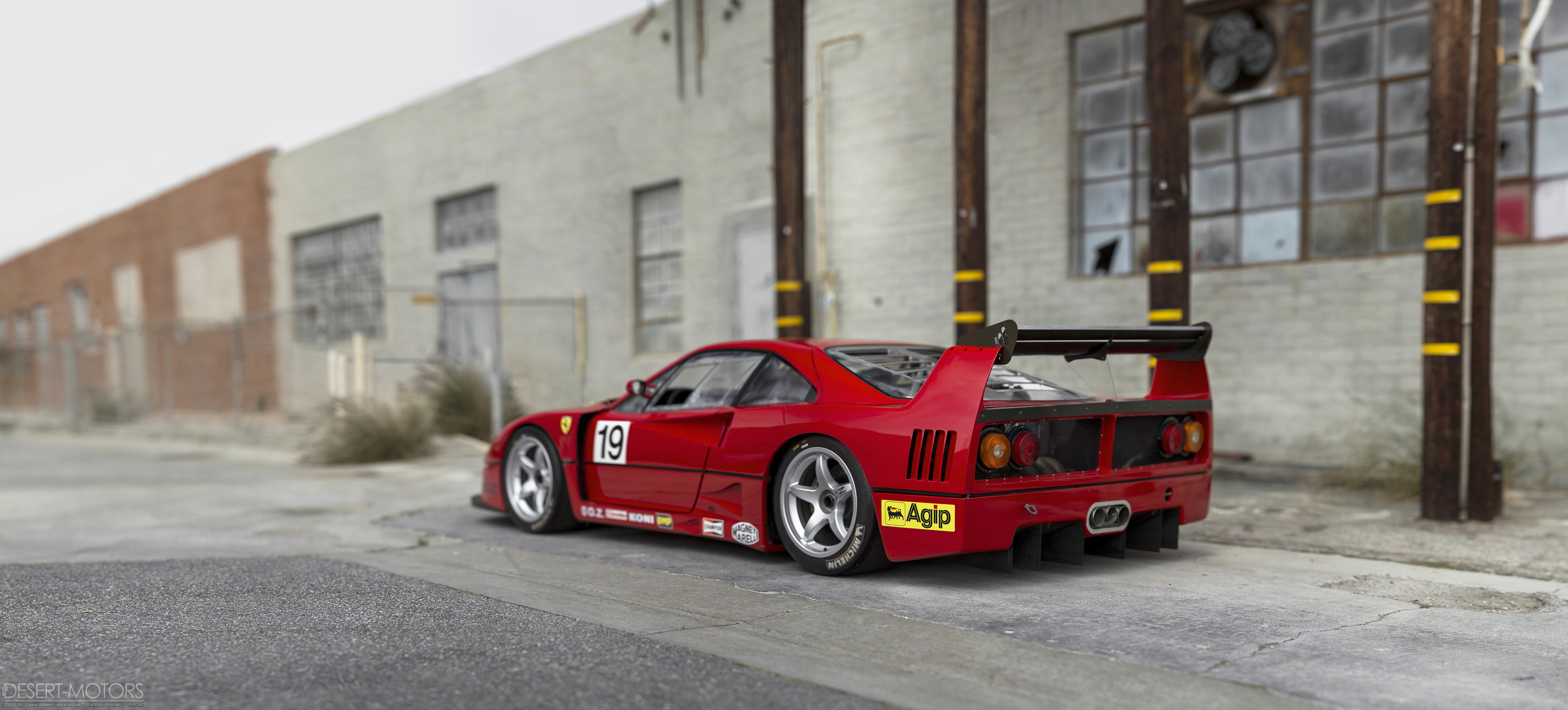 Ferrari Ferrari F40 Red Cars Race Cars Le Mans 3840x1738