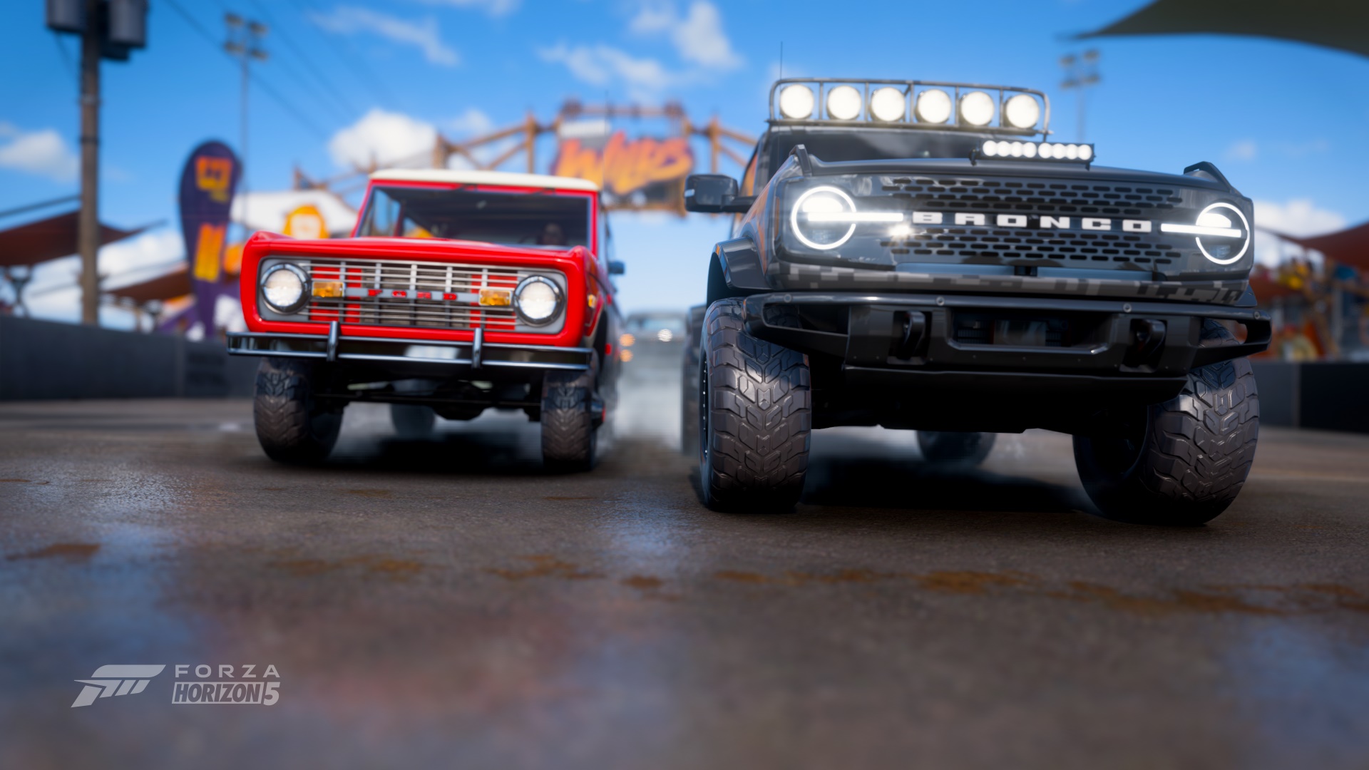 Ford Bronco 4x4 Rally Truck BlizzR BlizzRGaminG Forza Forza Horizon 5 Video Game Art Video Games 1920x1080