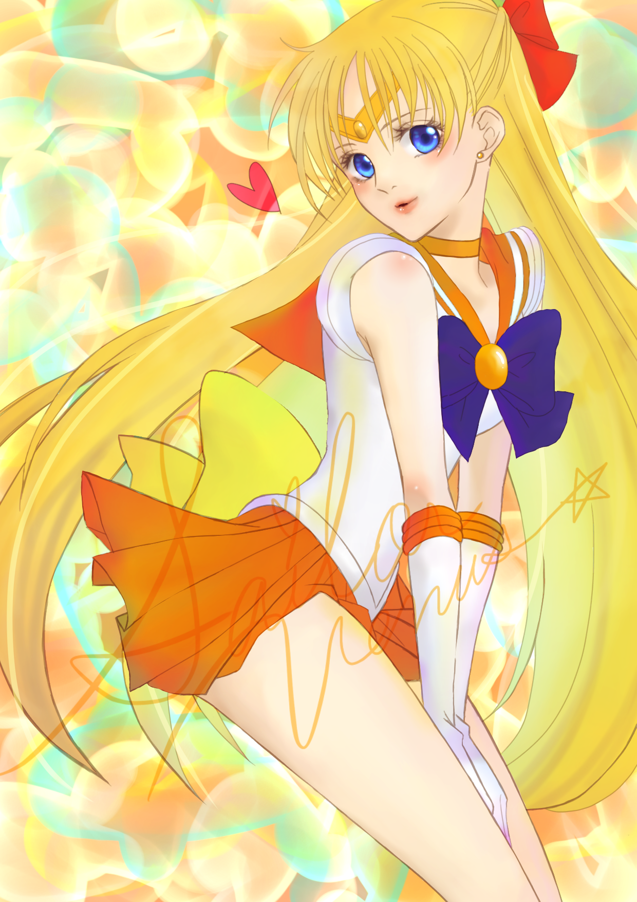 Anime Anime Girls Sailor Moon Sailor Venus Long Hair Blonde Aino Minako 1240x1754