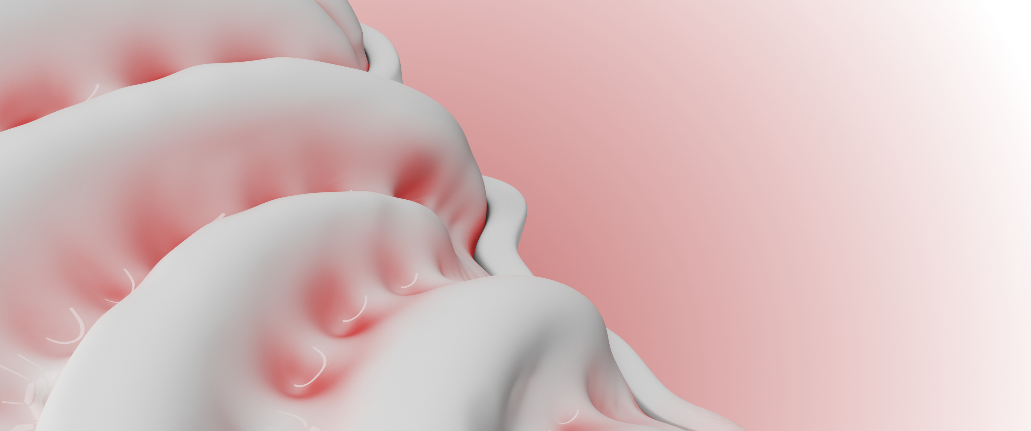 Abstract 3D Abstract Organic Pink Glossy 3440x1440