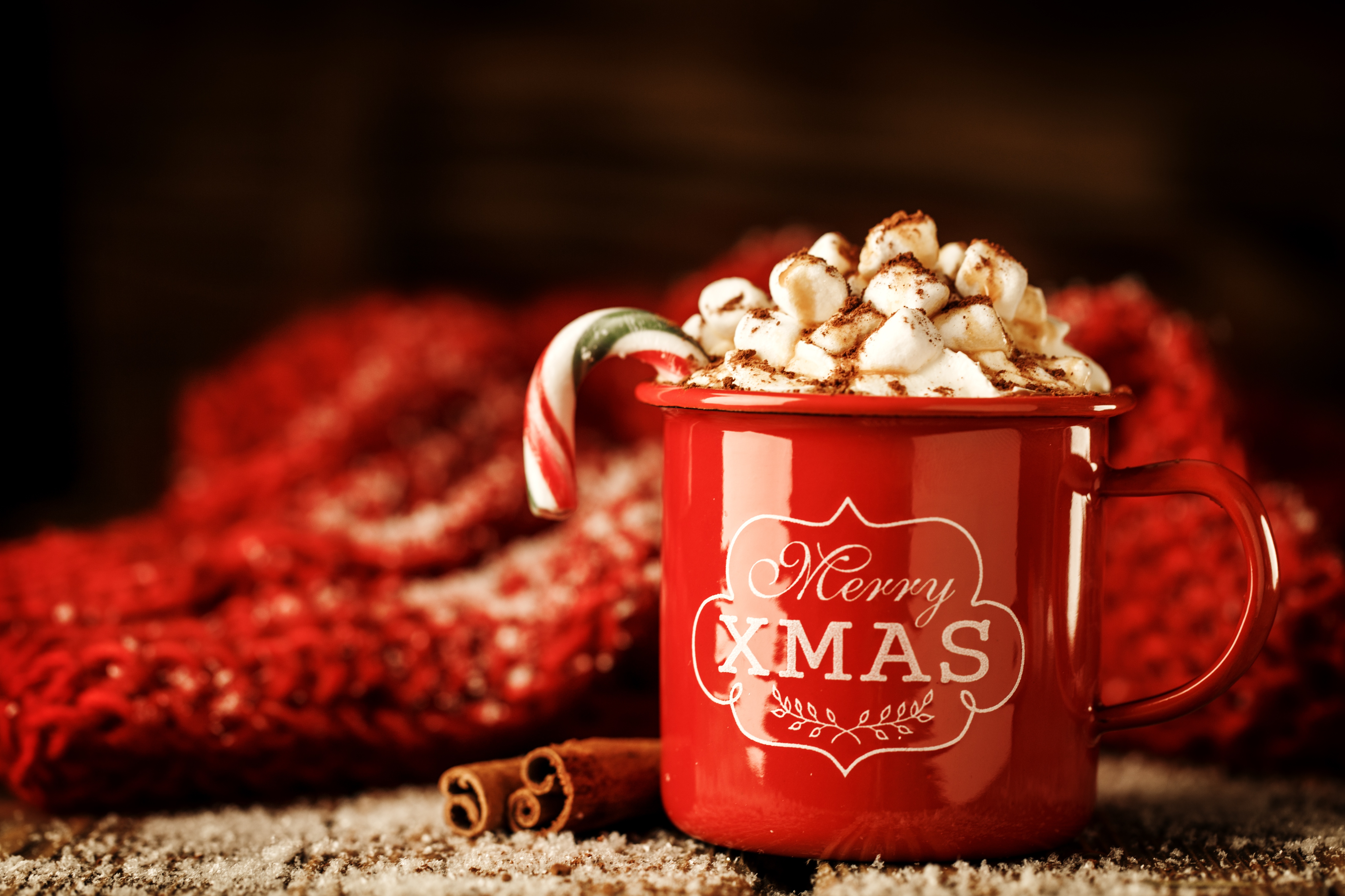 Cup Merry Christmas Marshmallow 5259x3506