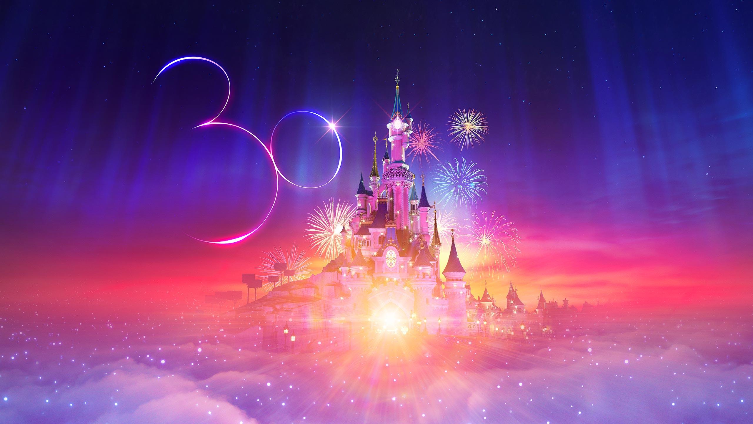 Disneyland Disney Paris Fireworks 2560x1440