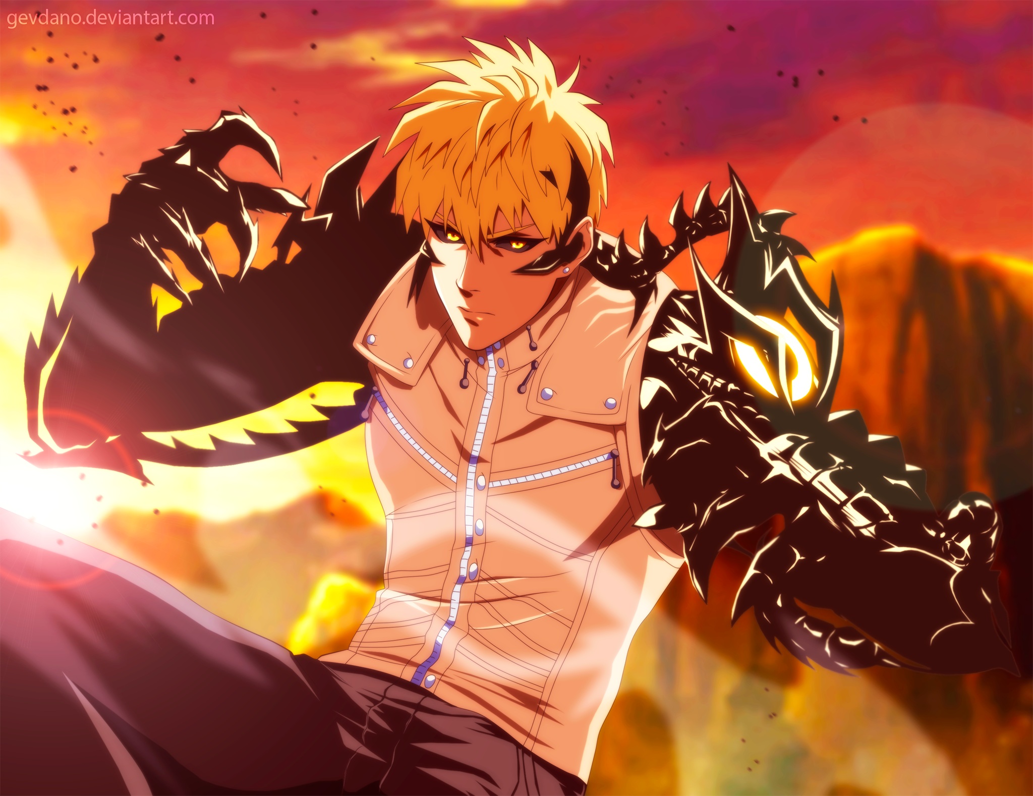 Genos One Punch Man Sunset 2048x1578