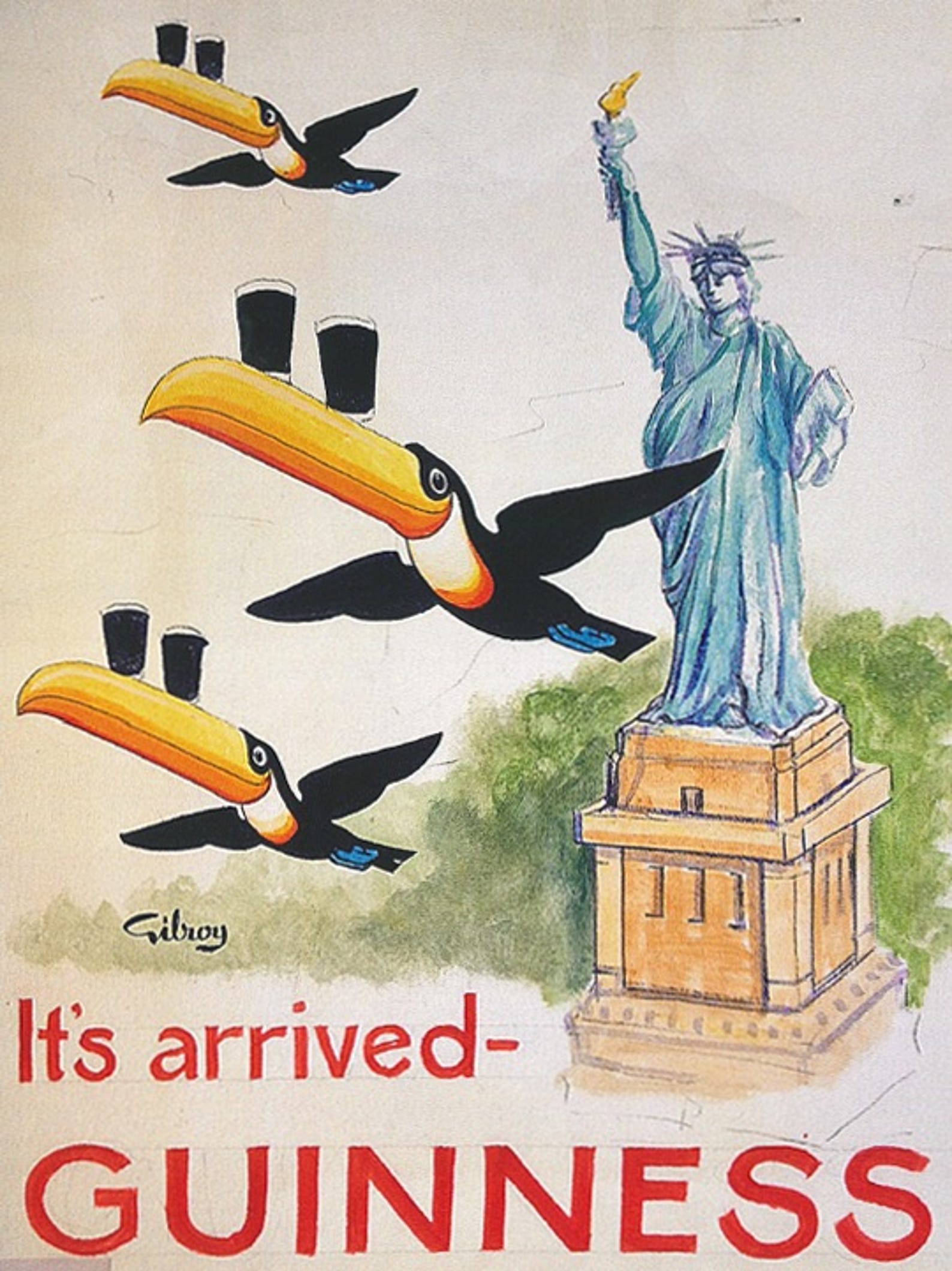 Guinness Beer Advertisements Toucans Vintage 1588x2120