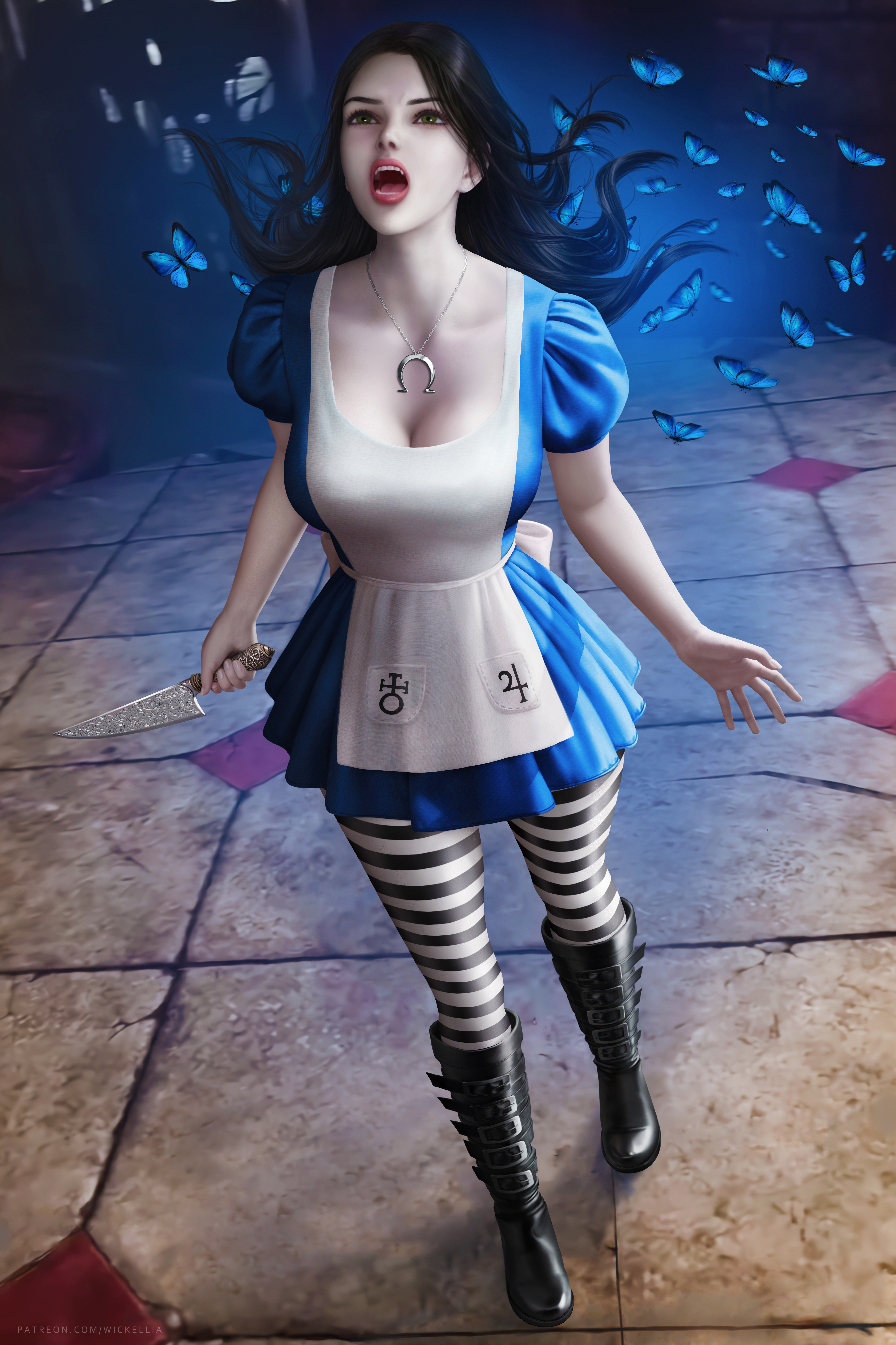 Alice Lidell Alice American McGees Alice Alice Madness Returns Video Games Video Game Girls Knife Bu 5000x7500
