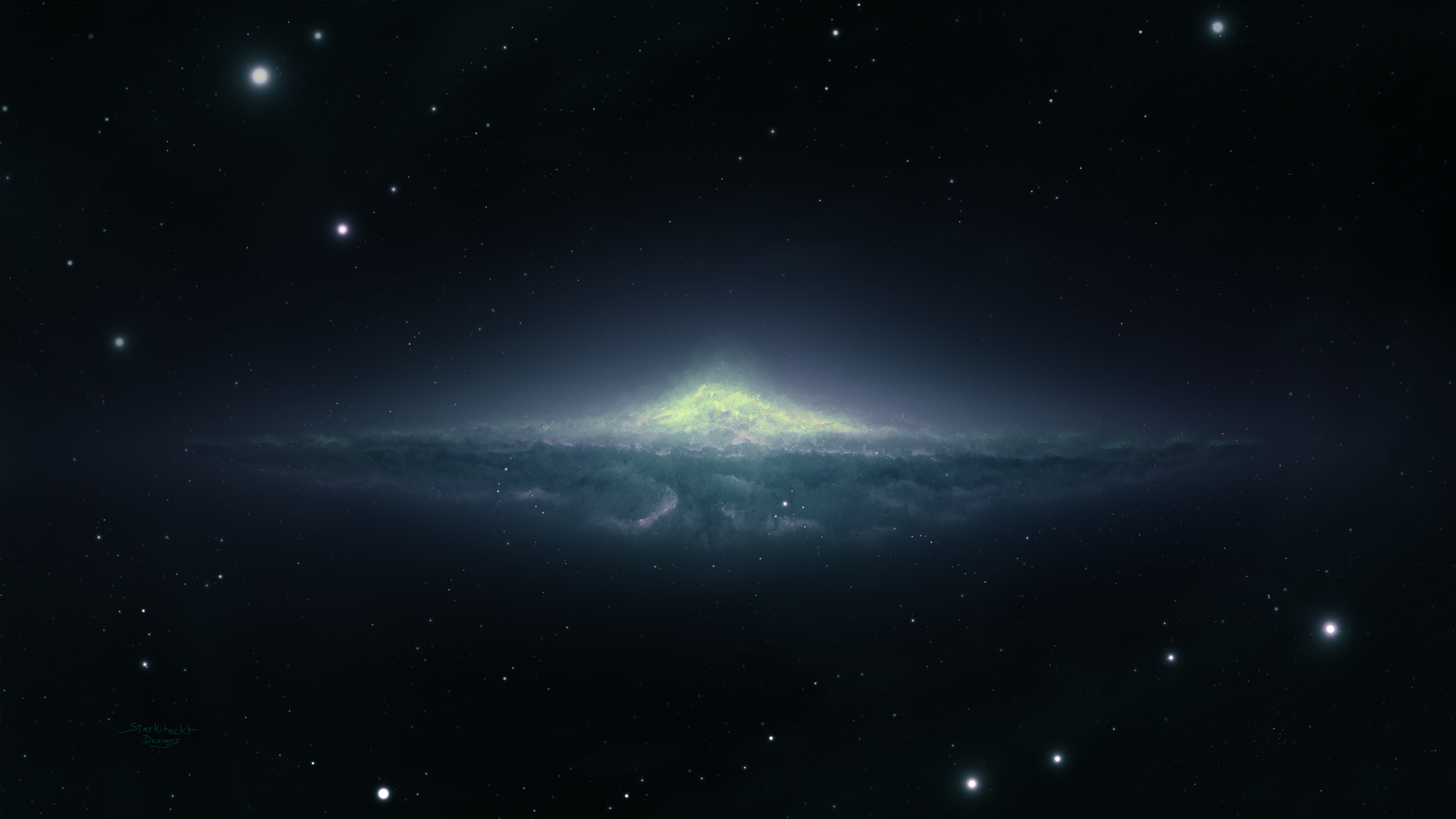 Starkiteckt Galaxy Stars Andromeda Space 5120x2880