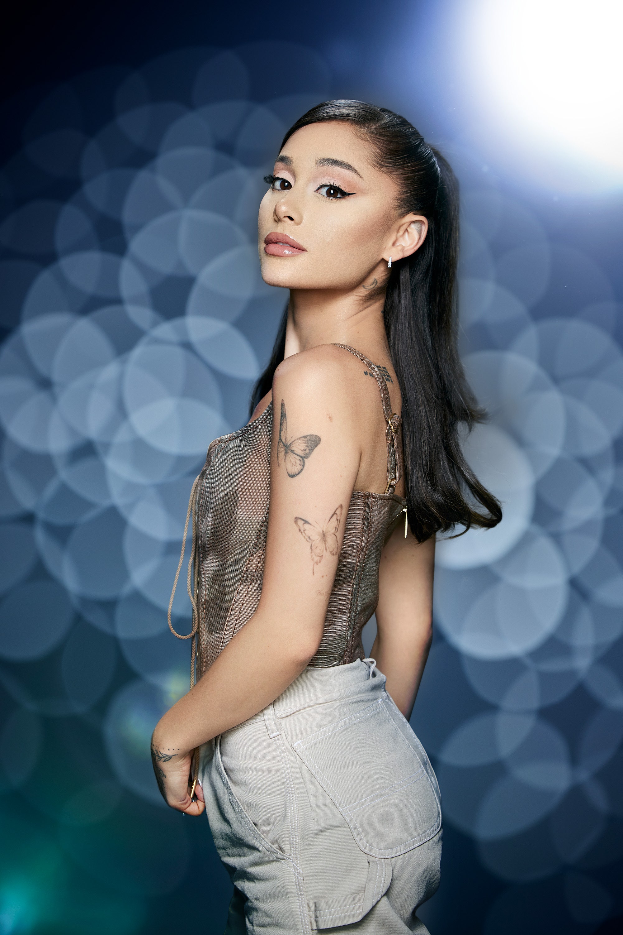 Ariana Grande Women Singer Actress Dark Hair Tattoo Women Indoors Long Hair Makeup 2001x3000