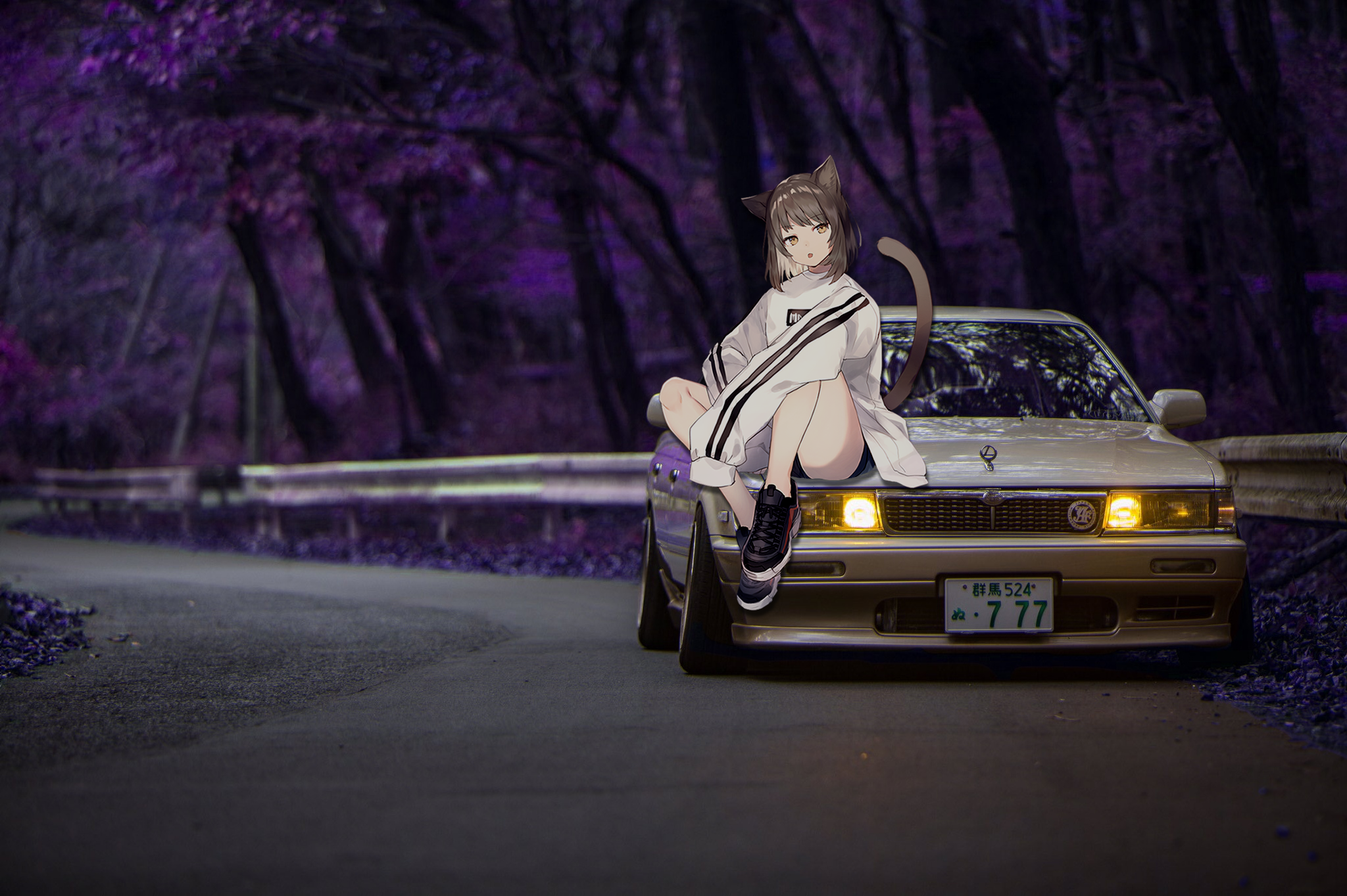 Anime Girls JDM Toyota Chaser 2048x1364