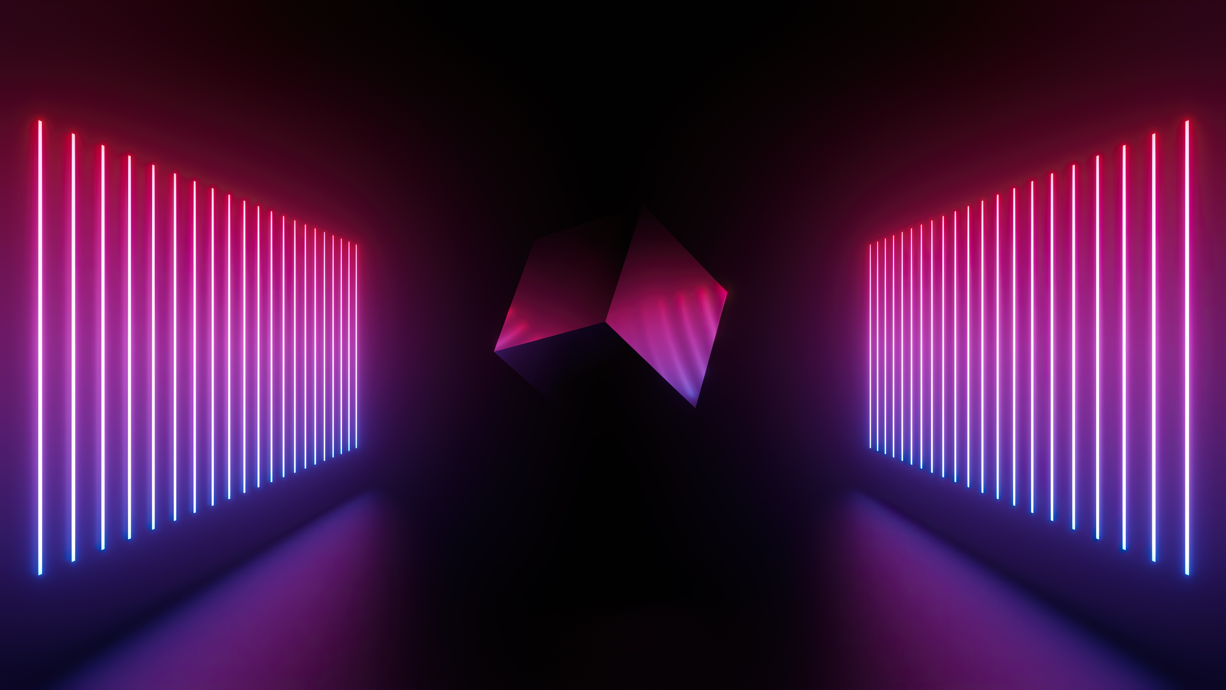 3D Abstract Cube Shapes Abstract 5120x2880