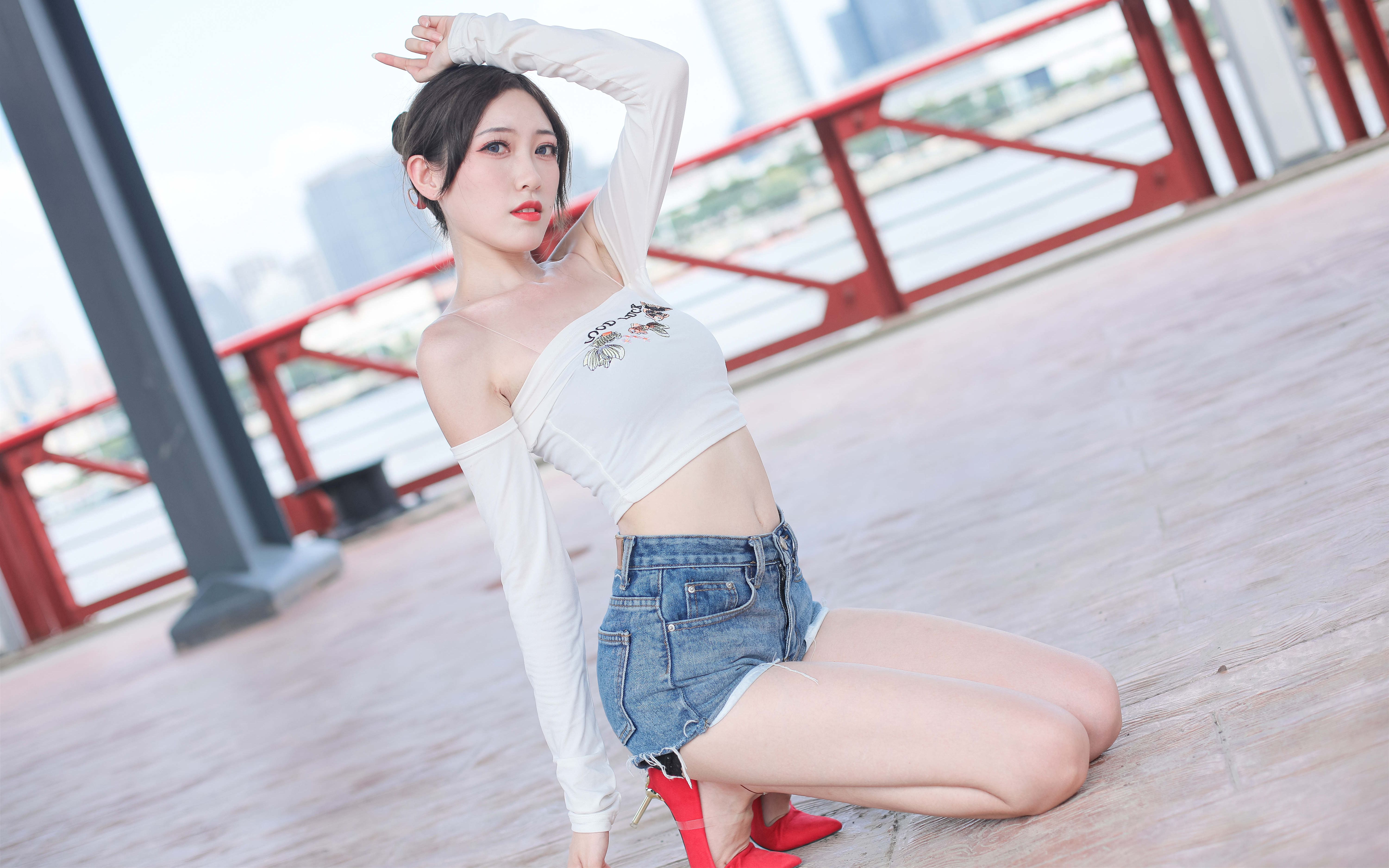 China Chinese Dancer Anchor Photoshoot Asian 6000x3750