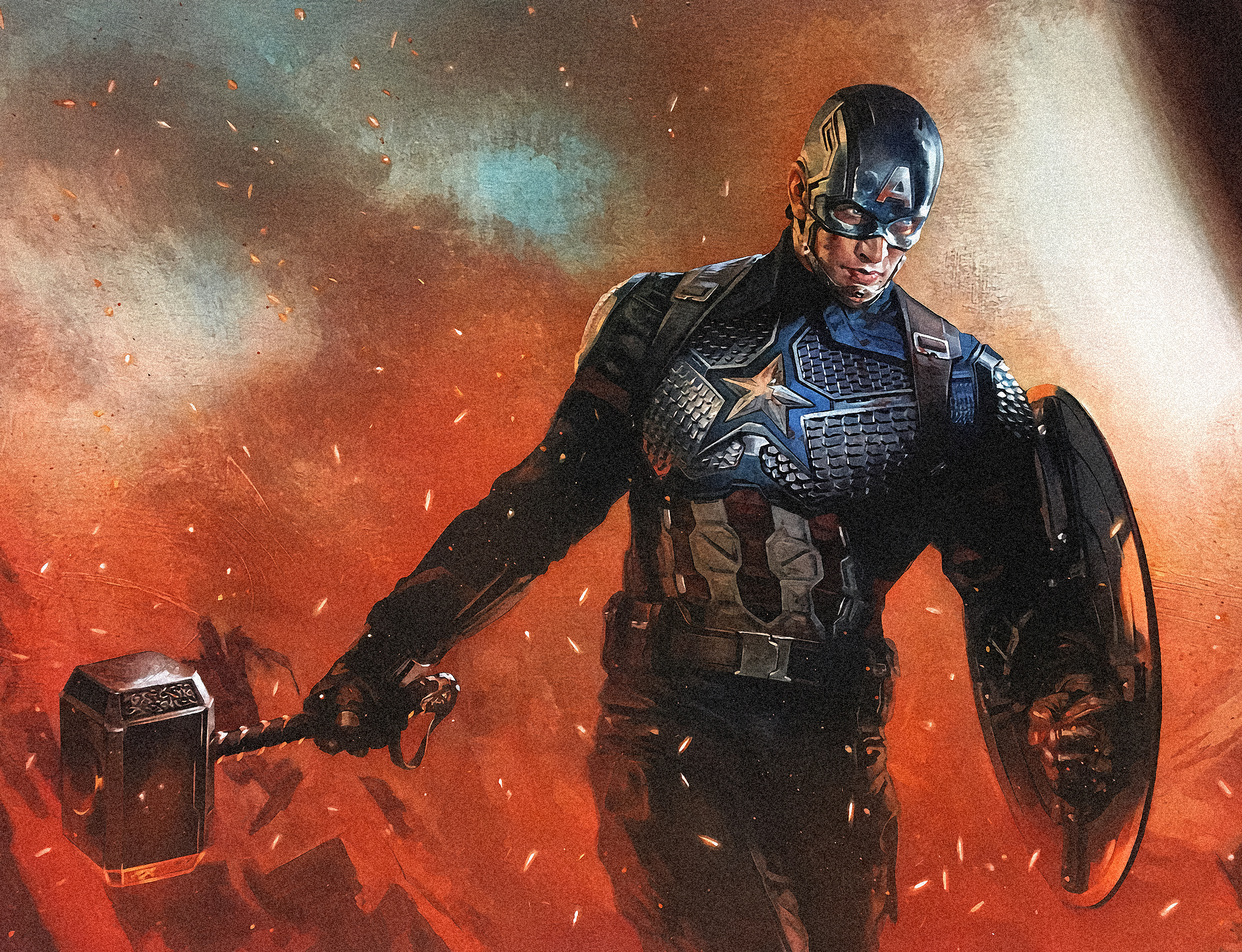 Captain America Mjolnir Steve Rogers 2160x1656