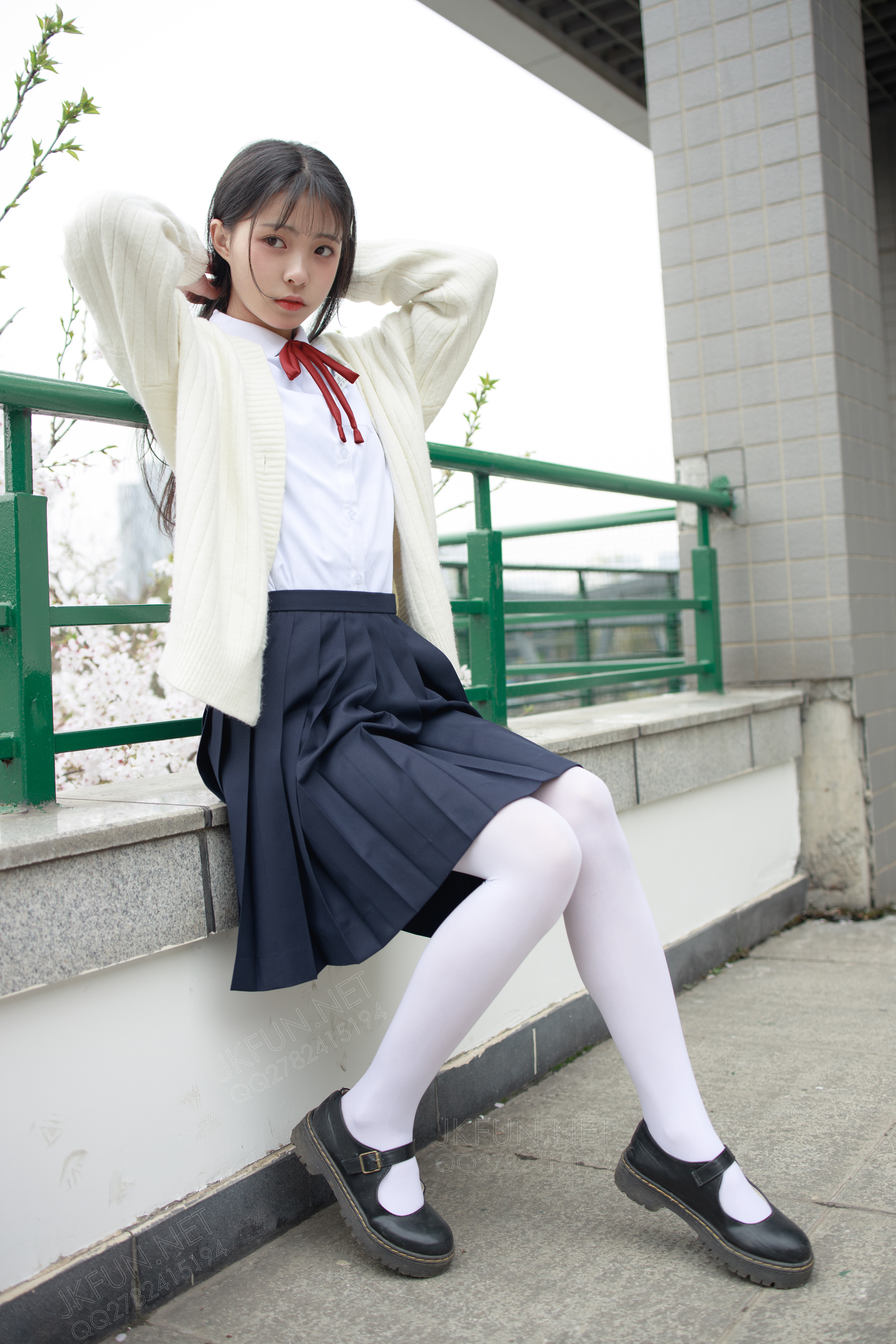 Women White Silk Stockings Tianmi Asian Model Doc Martens 4480x6720