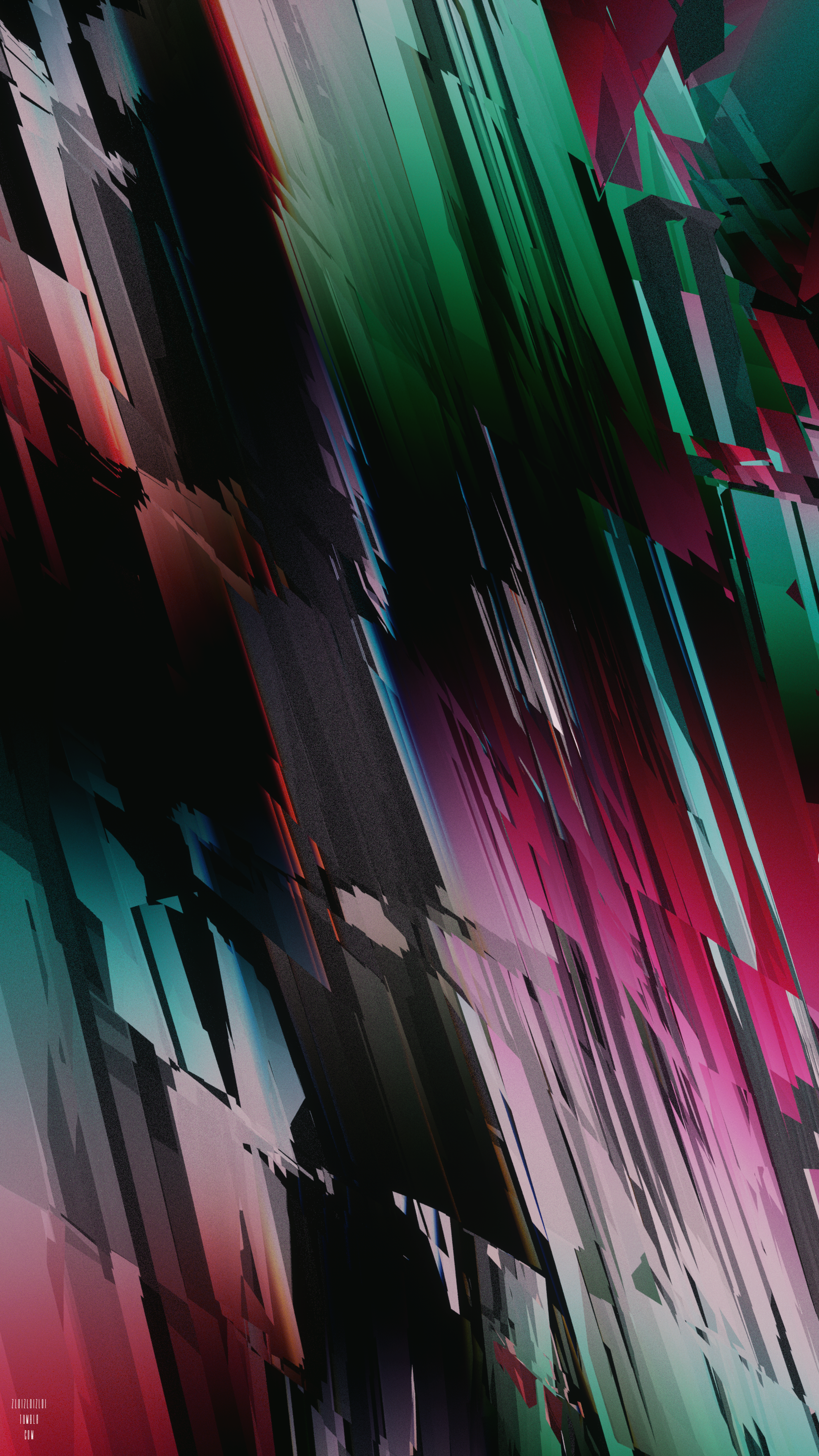 Glitch Art Abstract 3D Abstract Cinema 4D 2160x3840
