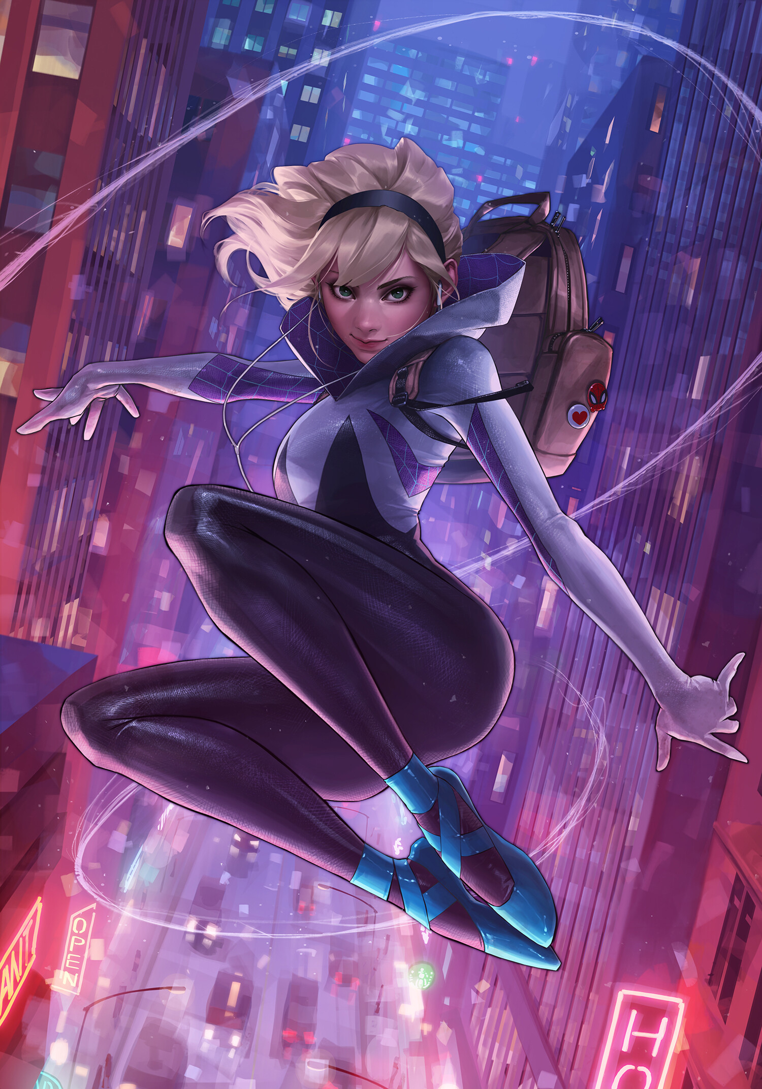 JeeHyung Lee Drawing ArtStation Spider Gwen Gwen Stacy 1500x2143
