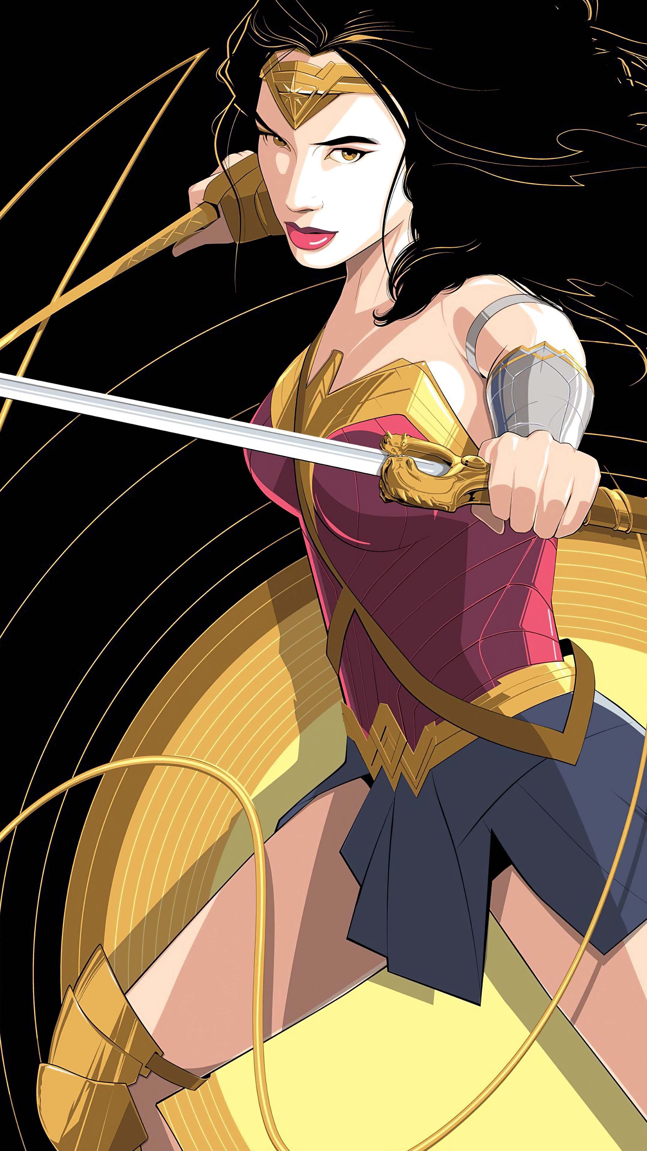 Craig Drake Wonder Woman Dual Wield Sword 2160x3840