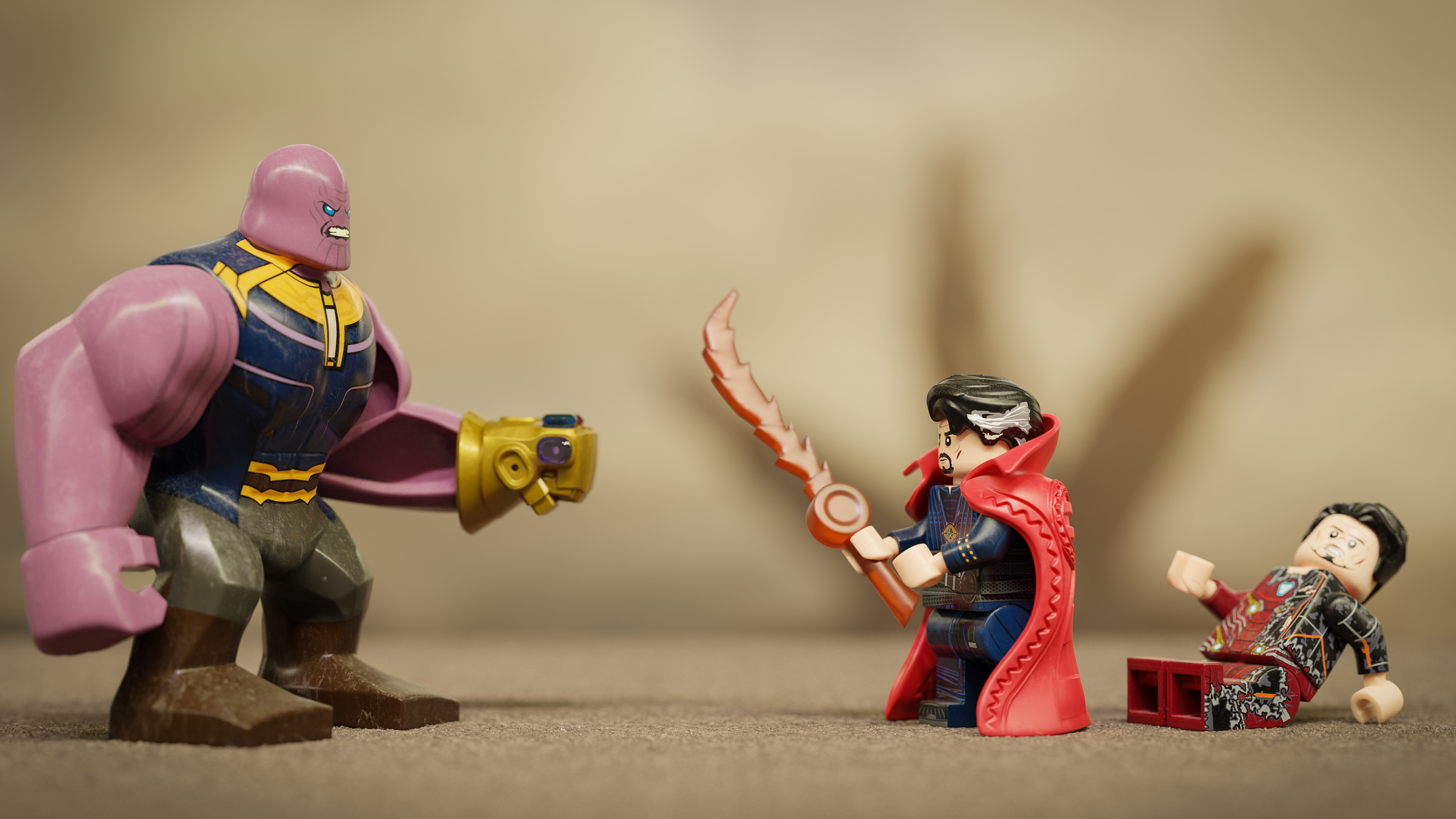Thanos Doctor Strange Iron Man Lego Tony Stark Avengers Infinity War 3840x2160