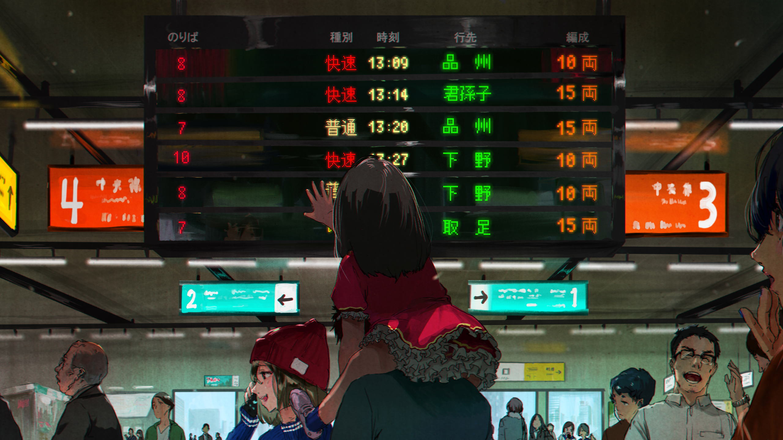 Anime Subway 2560x1440