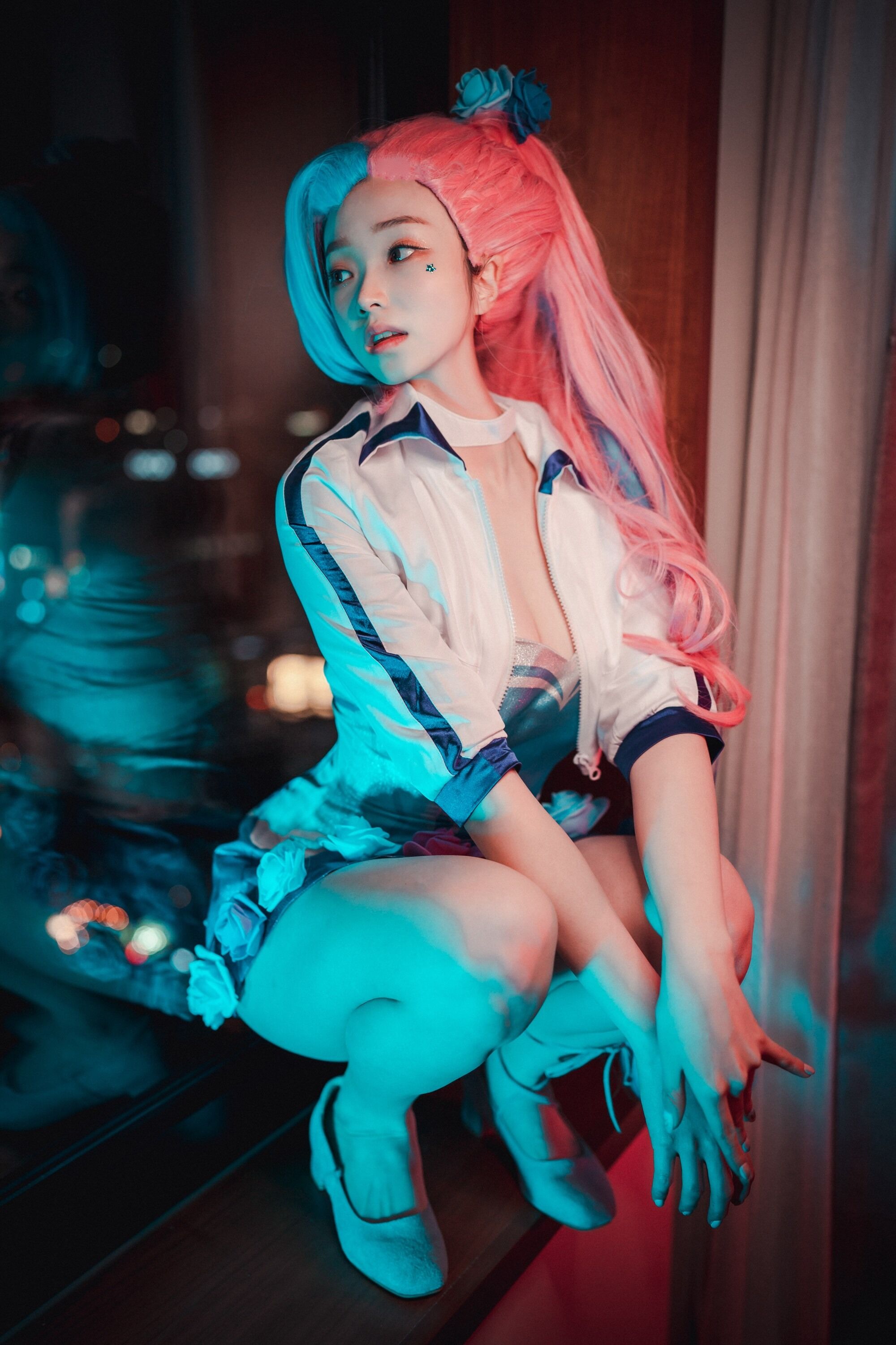 White Pink Game Characters Asian Seraphine League Of Legends Cosplay 2000x3000