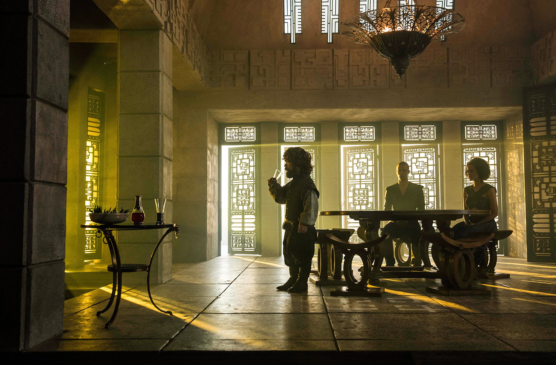 Grey Worm Jacob Anderson Missandei Game Of Thrones Nathalie Emmanuel Peter Dinklage Tyrion Lannister 1920x1260