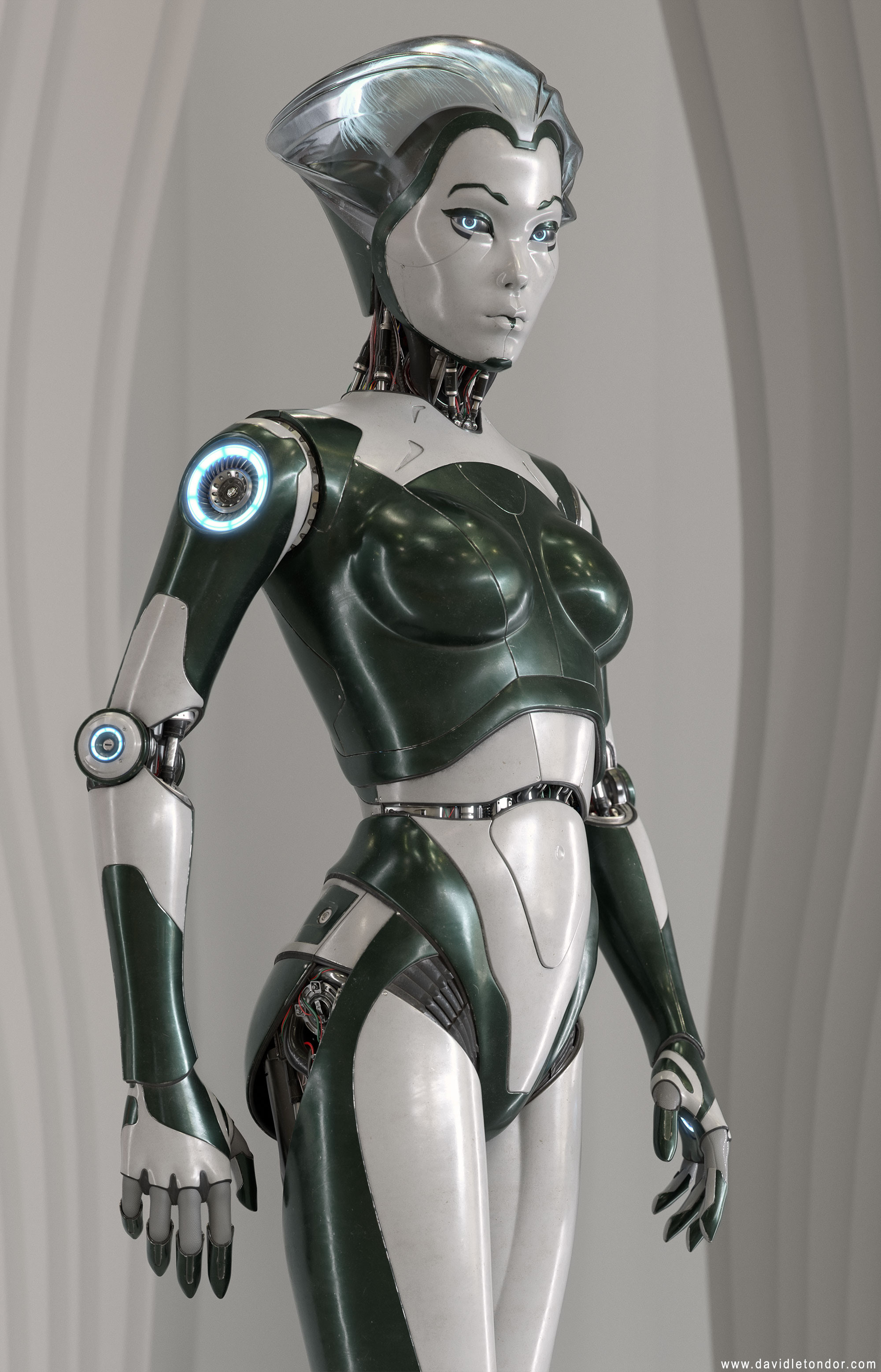 David Letondor Render Statue Machine ArtStation Robot Science Fiction Gynoid 2000x3113