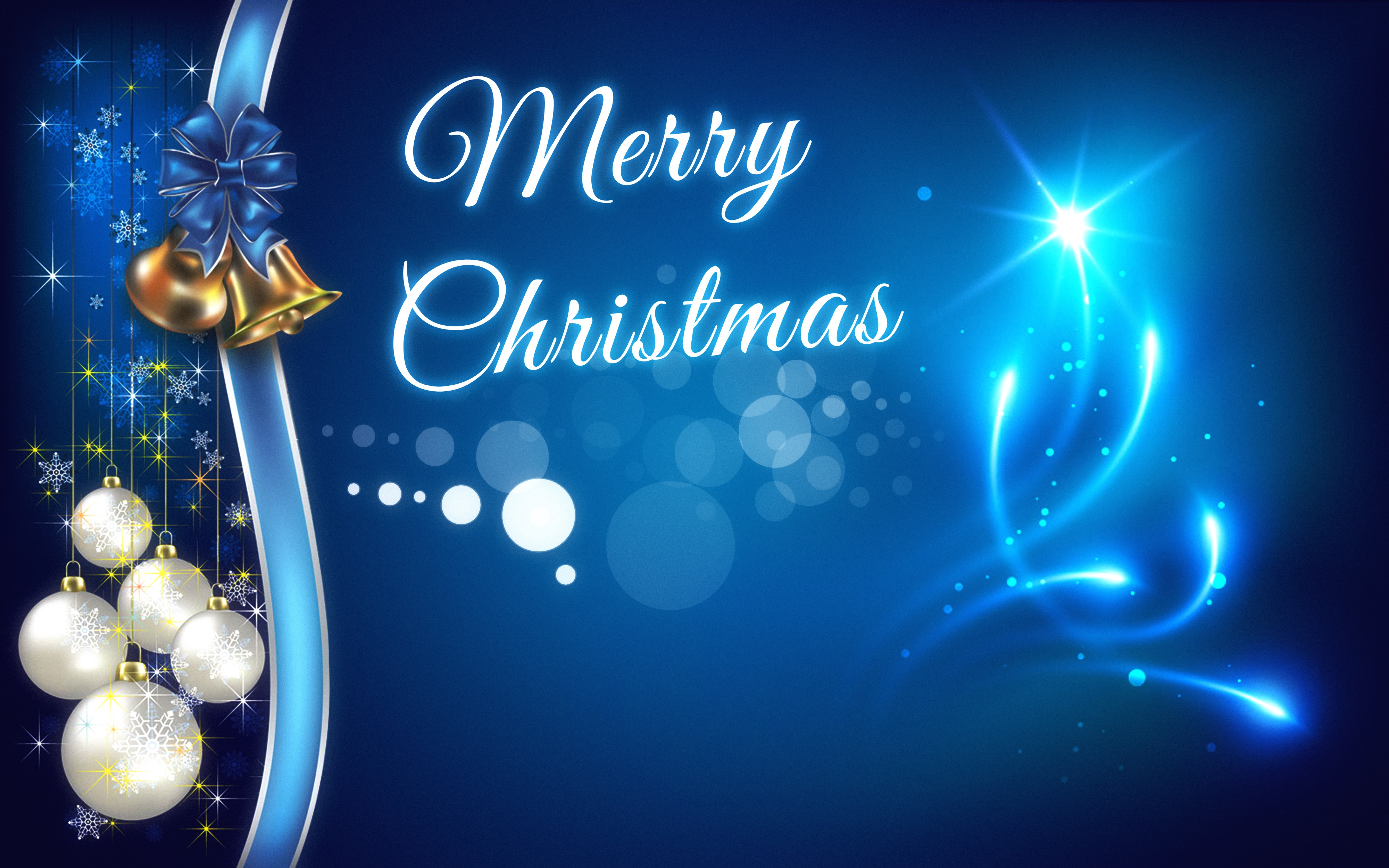 Merry Christmas Bauble Blue 4000x2500