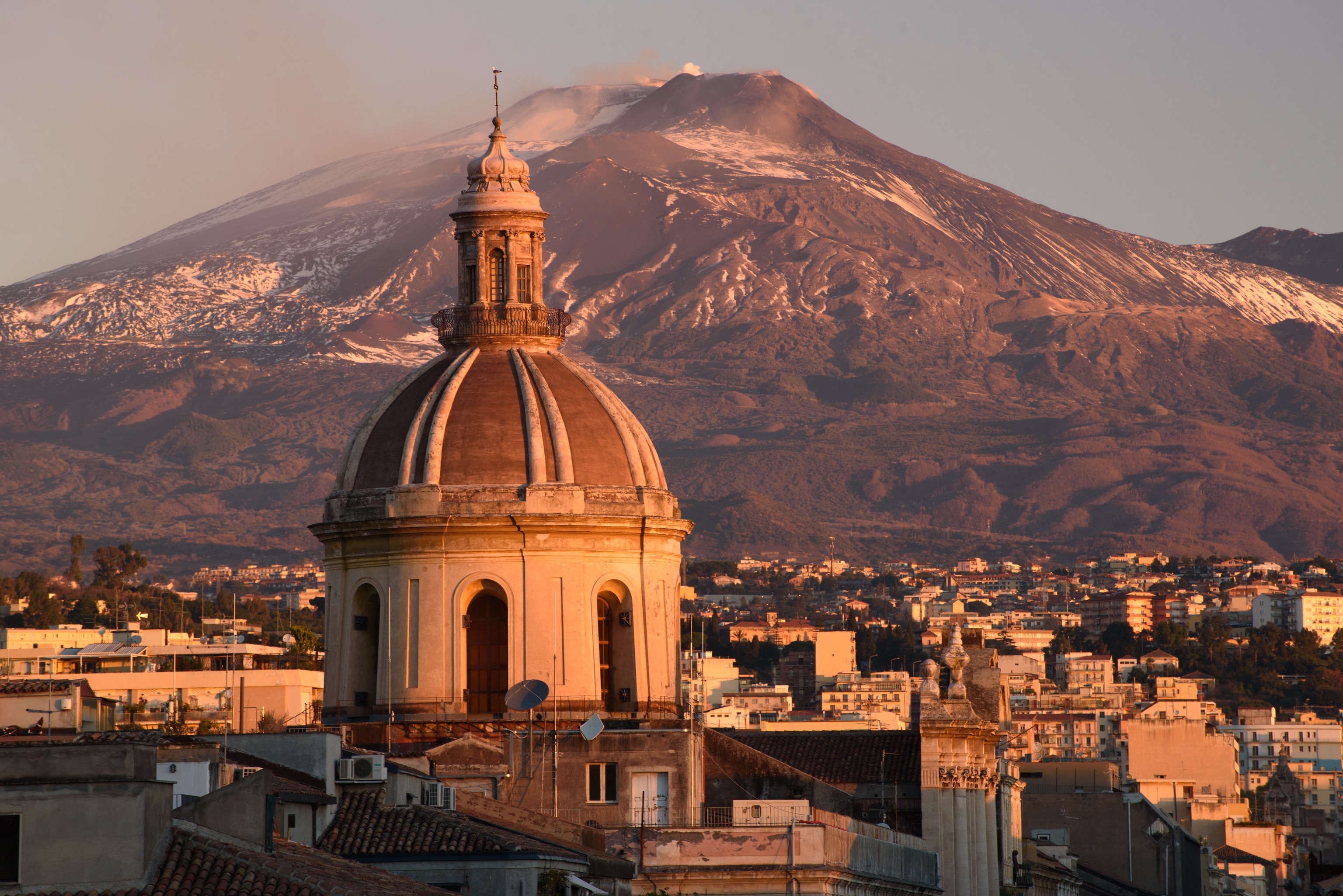 Italy Basilica Mount Etna Sicily Catania 3072x2051