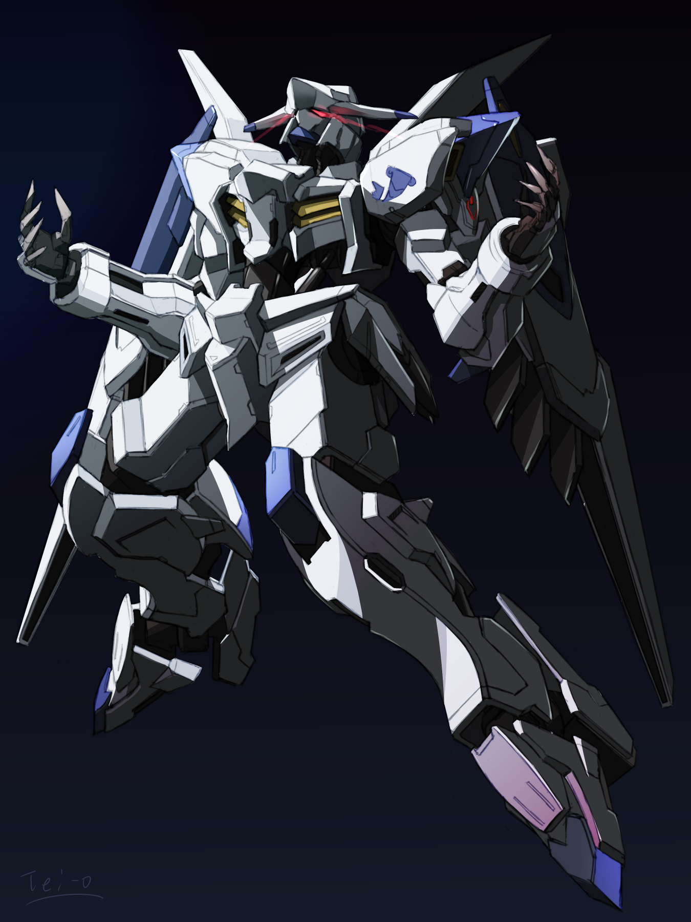 Mobile Suit Gundam Iron Blooded Orphans Gundam Bael Anime Mechs Super Robot Wars Artwork Digital Art 1350x1800