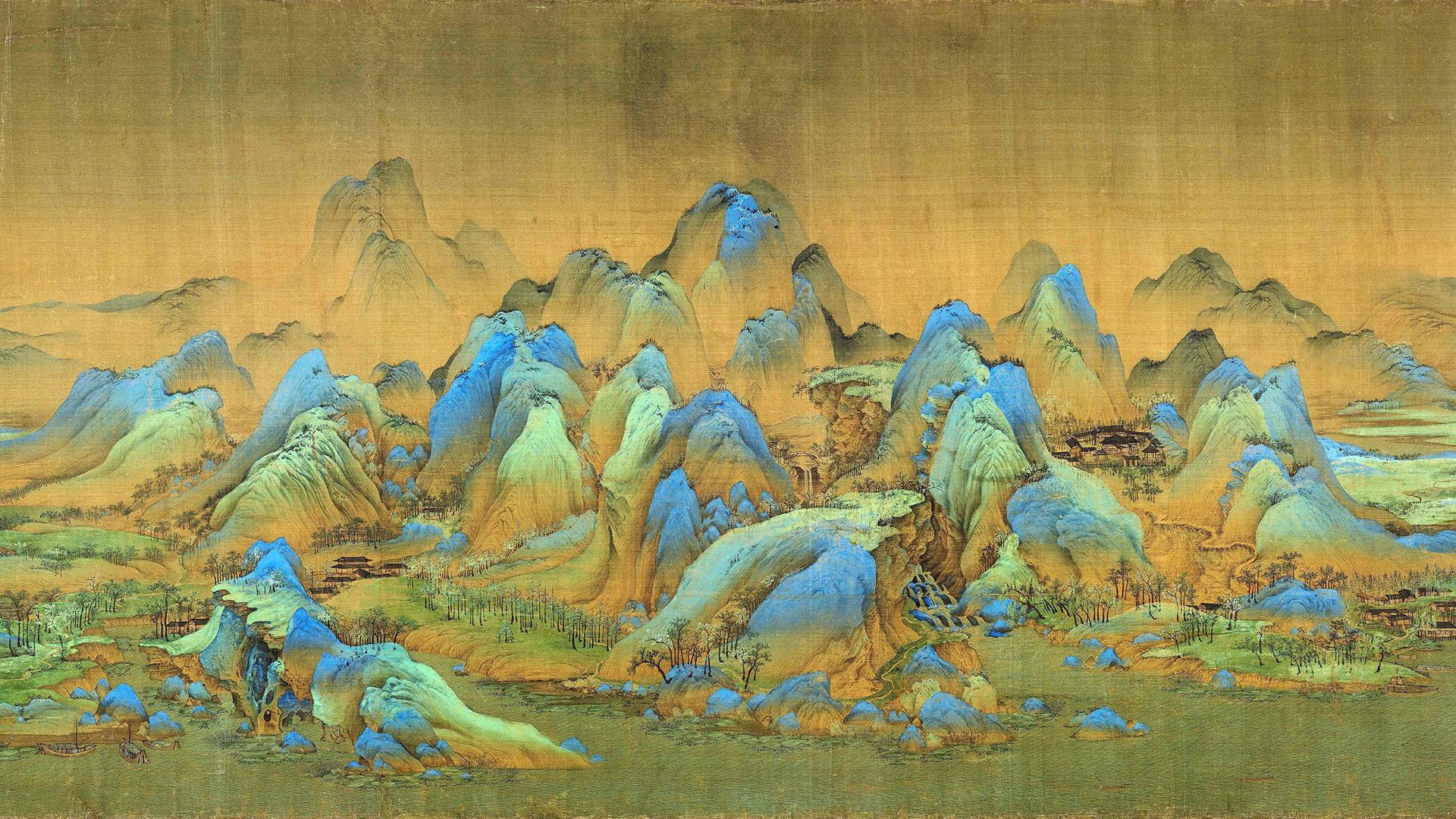 Chinese Brush Painting Mountains China Artwork Ancient China Ancient 1920x1080
