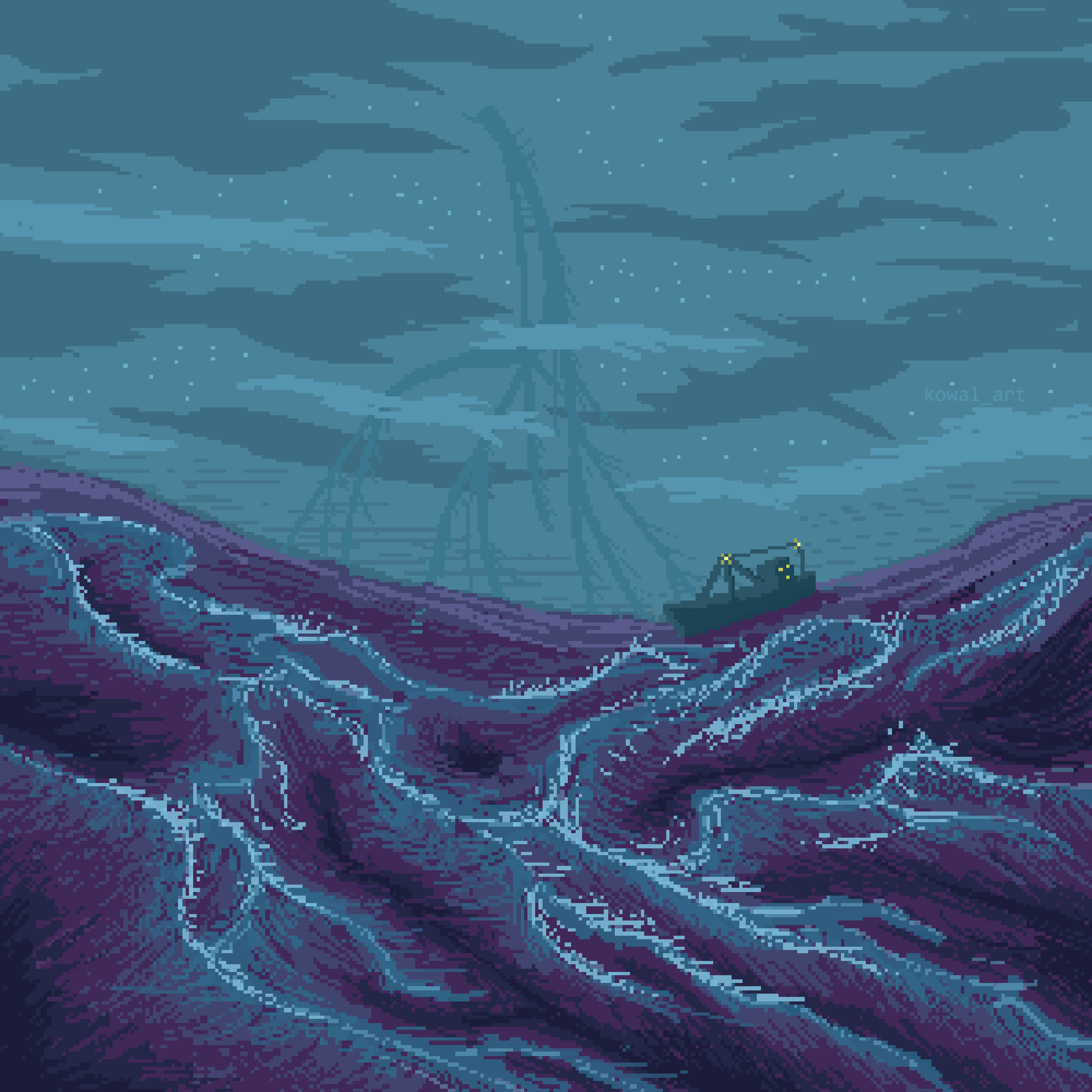 Pixel Art океан