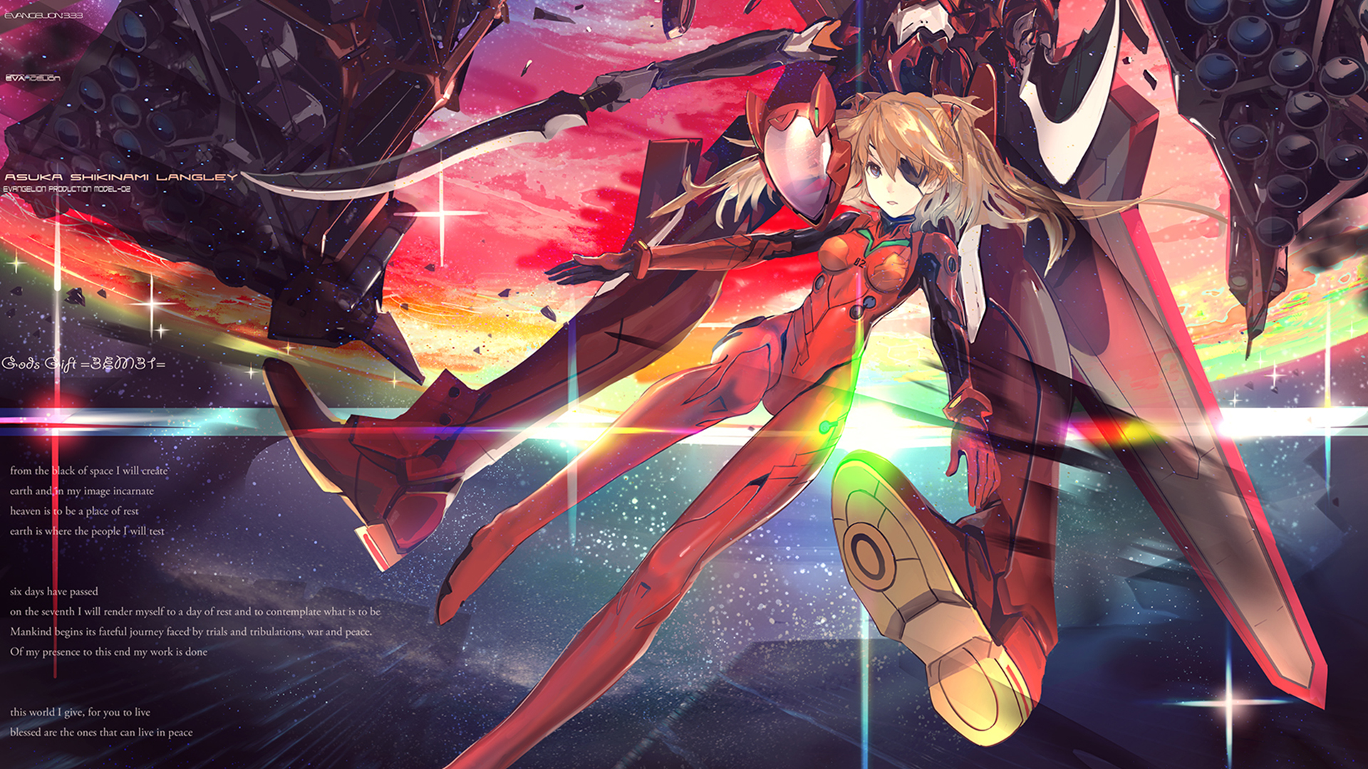 Anime Asuka Langley Sohryu Neon Genesis Evangelion 1920x1080