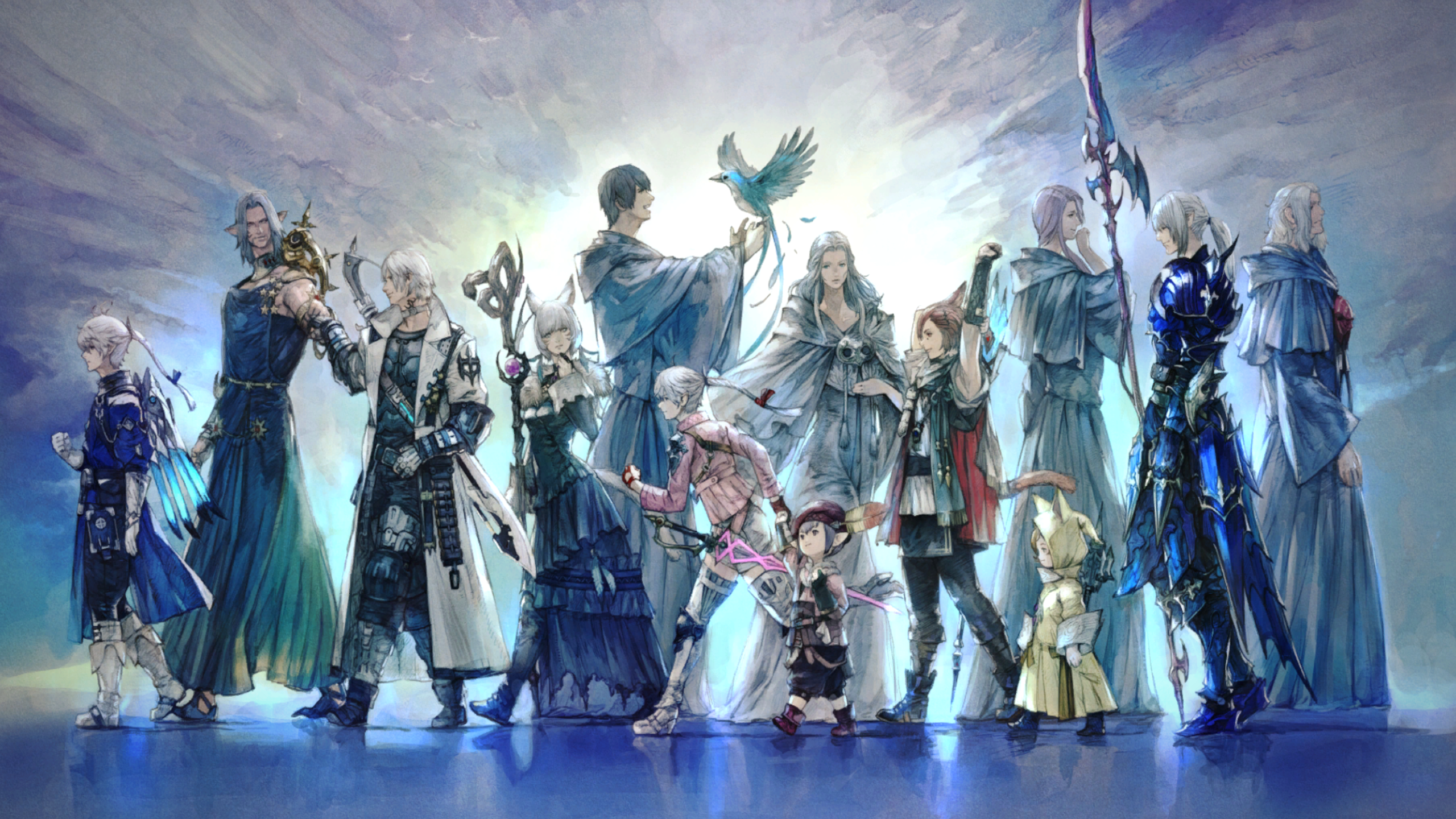 Final Fantasy XiV A Realm Reborn Final Fantasy XiV Shadowbringers Scions Video Game Art Video Game C 2560x1440